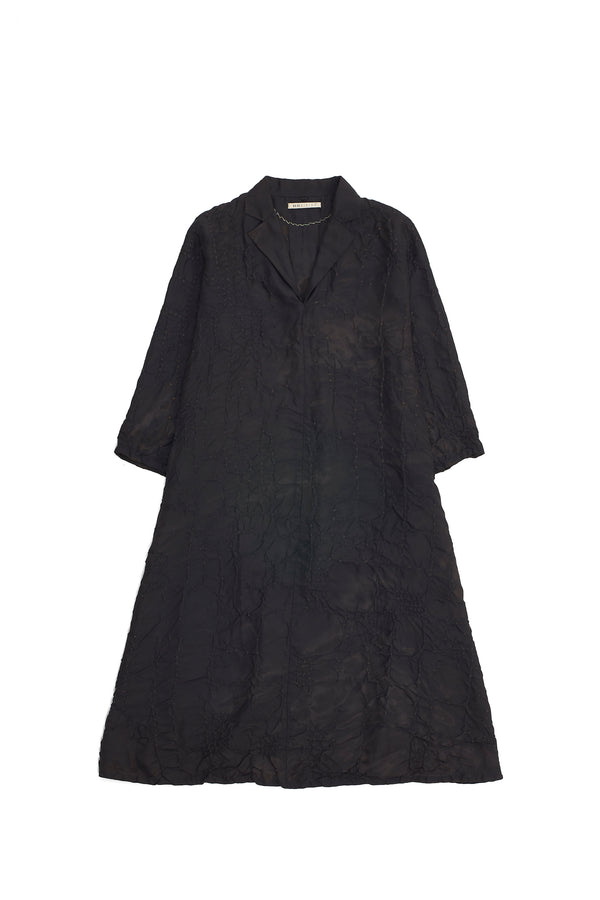 Black Bandhani Silk Women's Dress