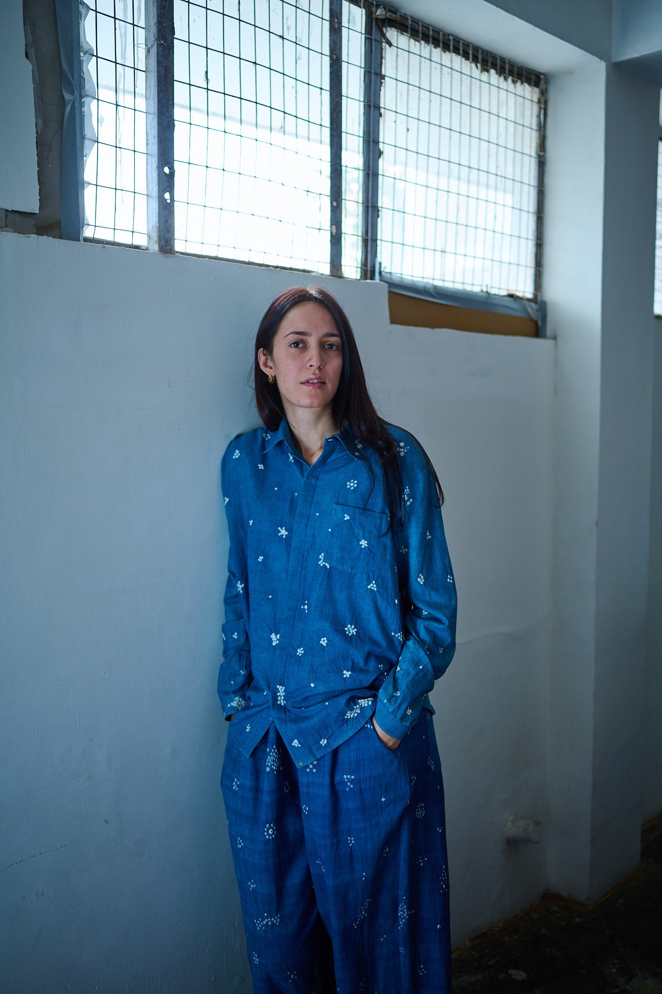 Medium Indigo Bandhani Sartorial Shirt