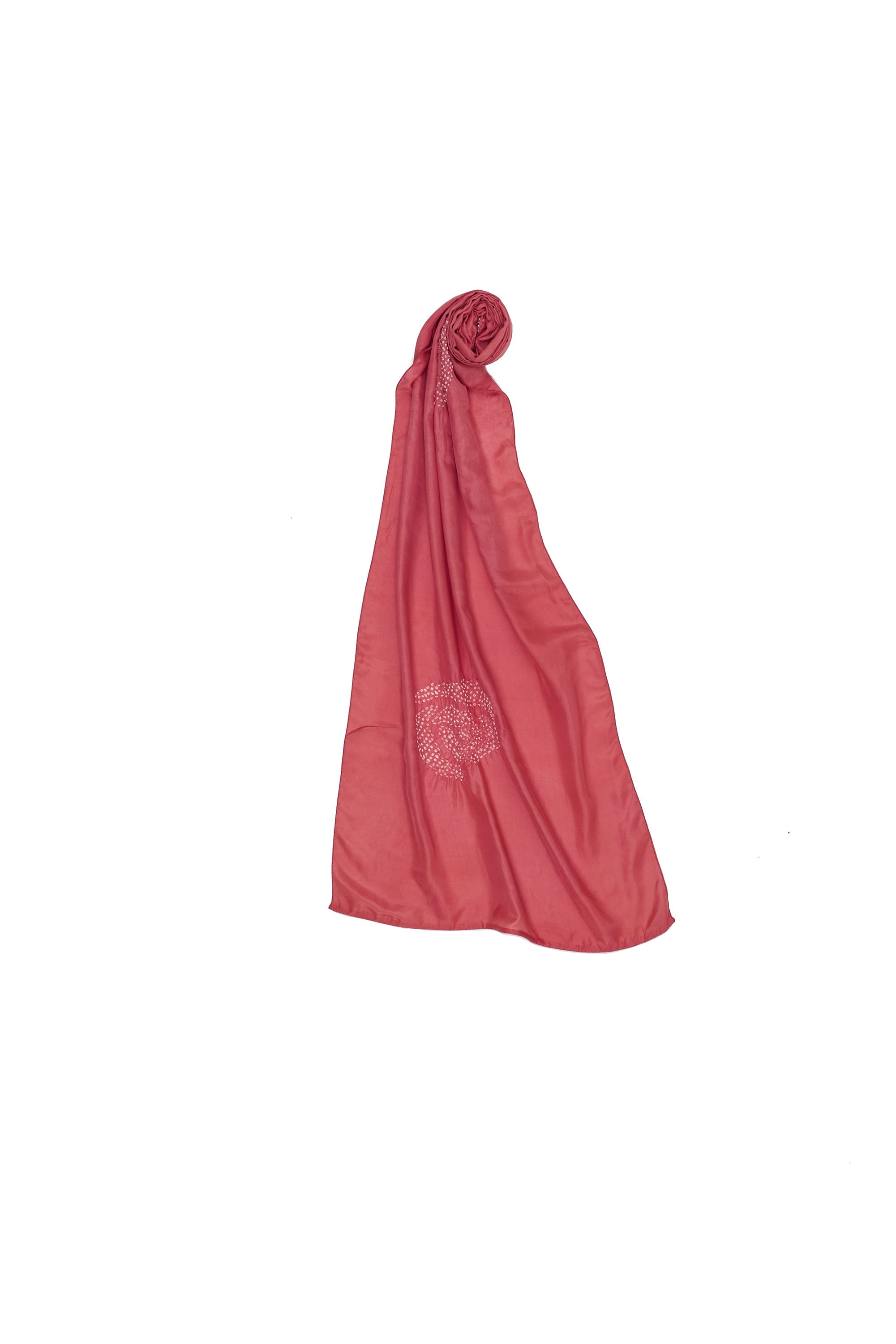 PINK WOOD SILK WITH BANDHANI SHAWL