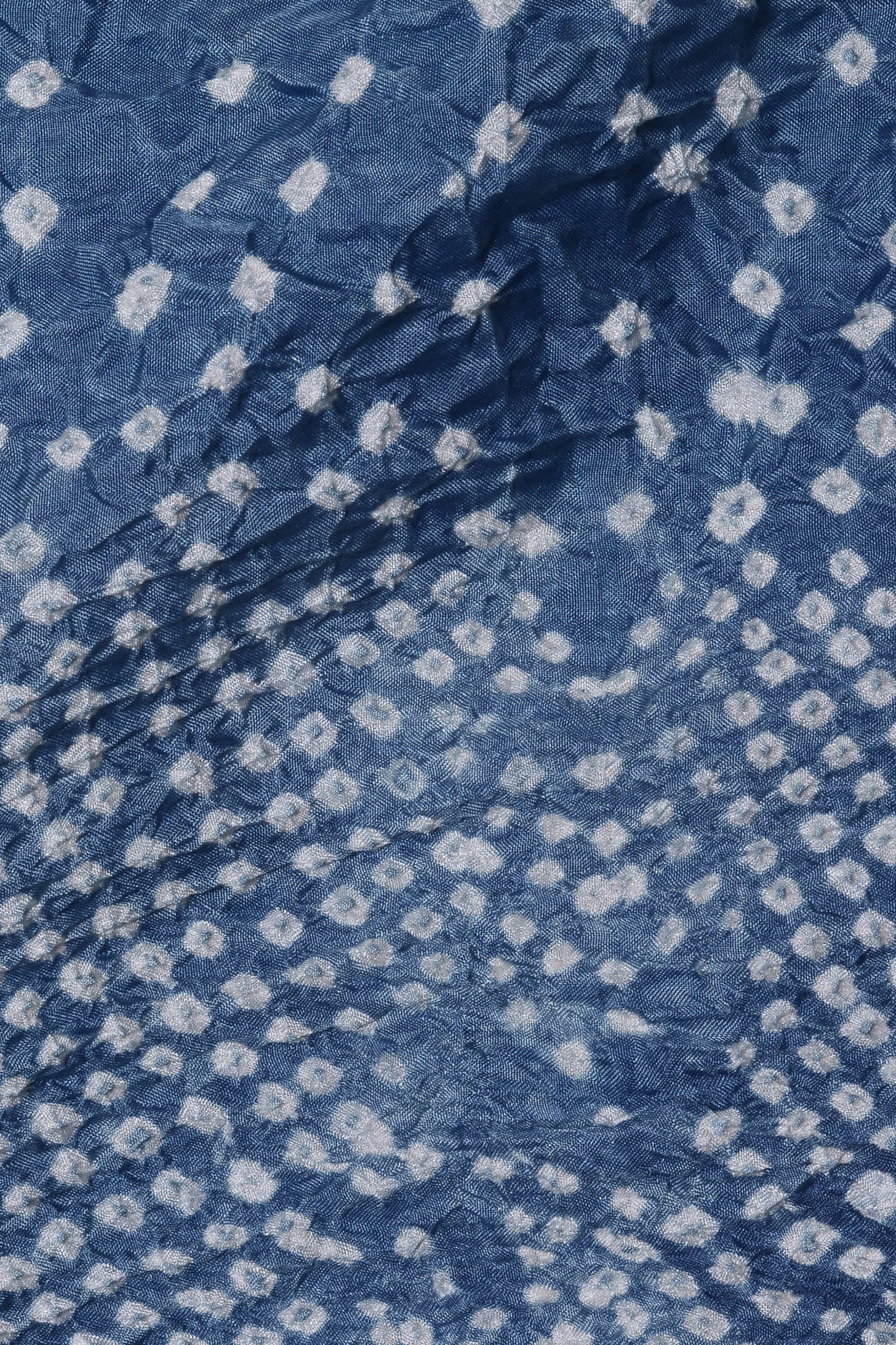 MEDIUM INDIGO SILK WITH BANDHANI SHAWL