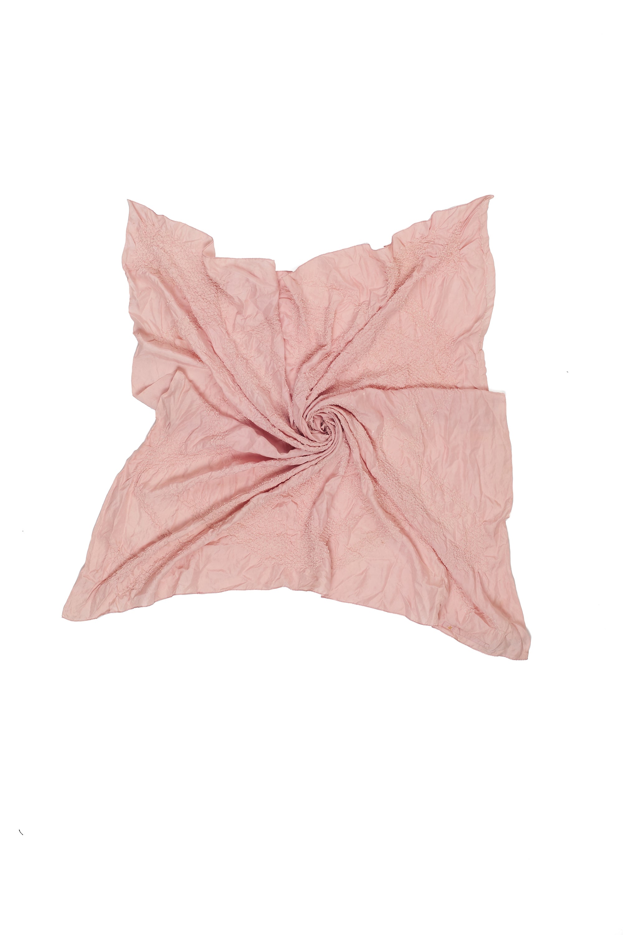 LIGHT PINK SILK BANDHANI SCARF