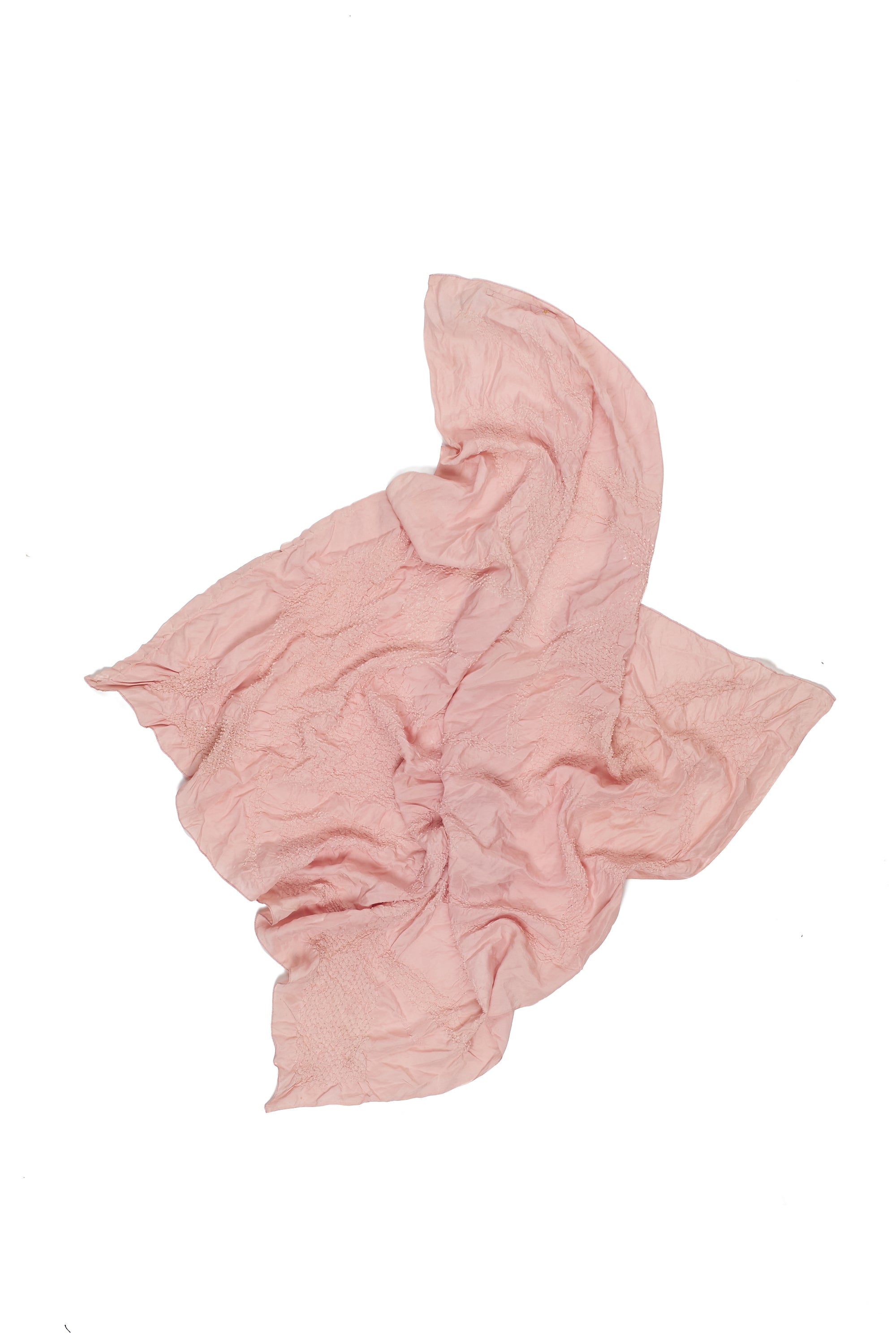 LIGHT PINK SILK BANDHANI SCARF