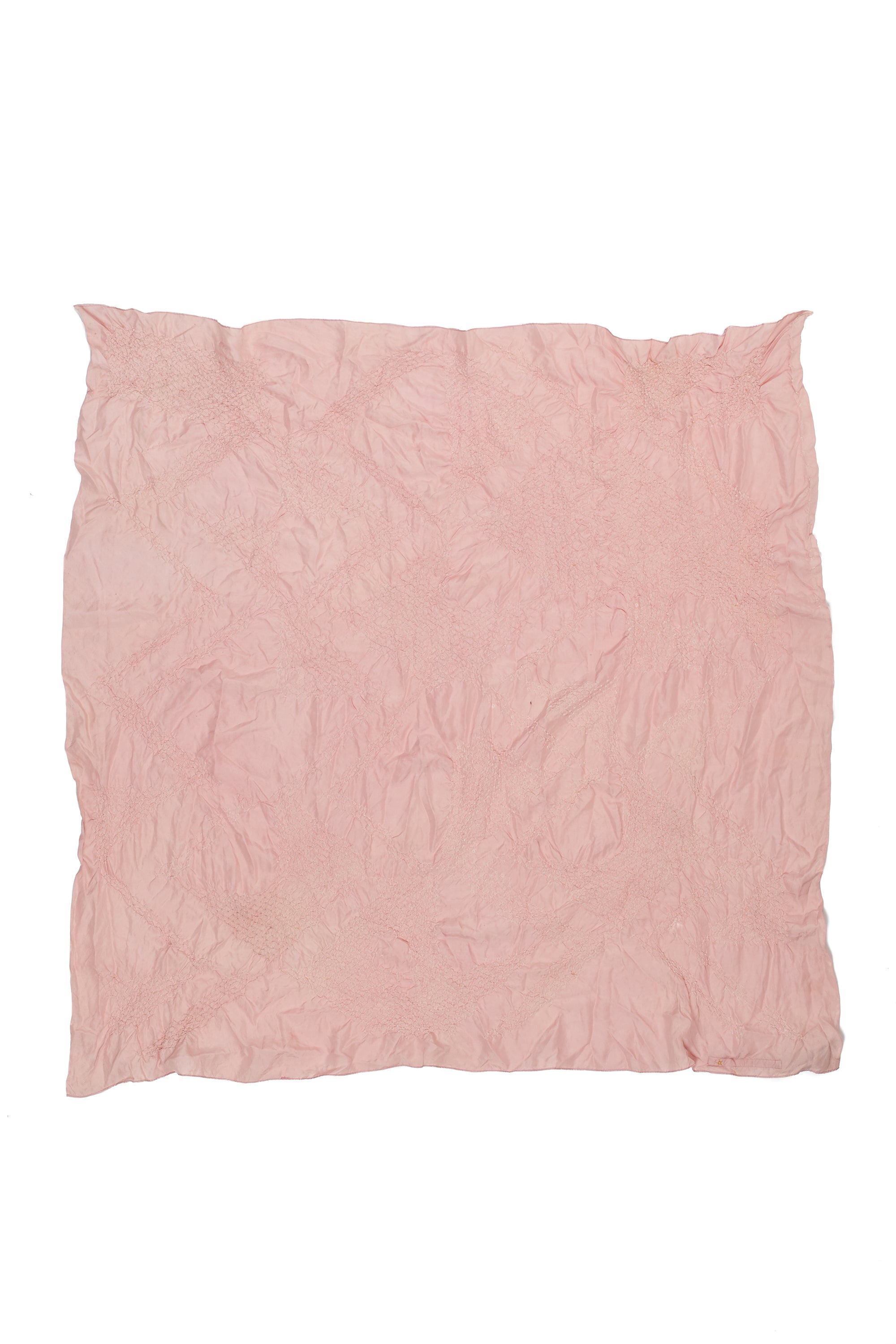 LIGHT PINK SILK BANDHANI SCARF