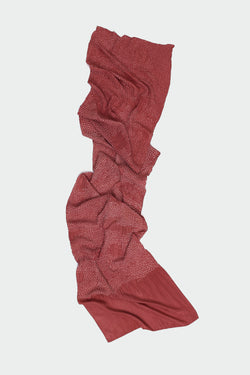 PINK WOOD SILK ALLOVER BANDHANI SCARF