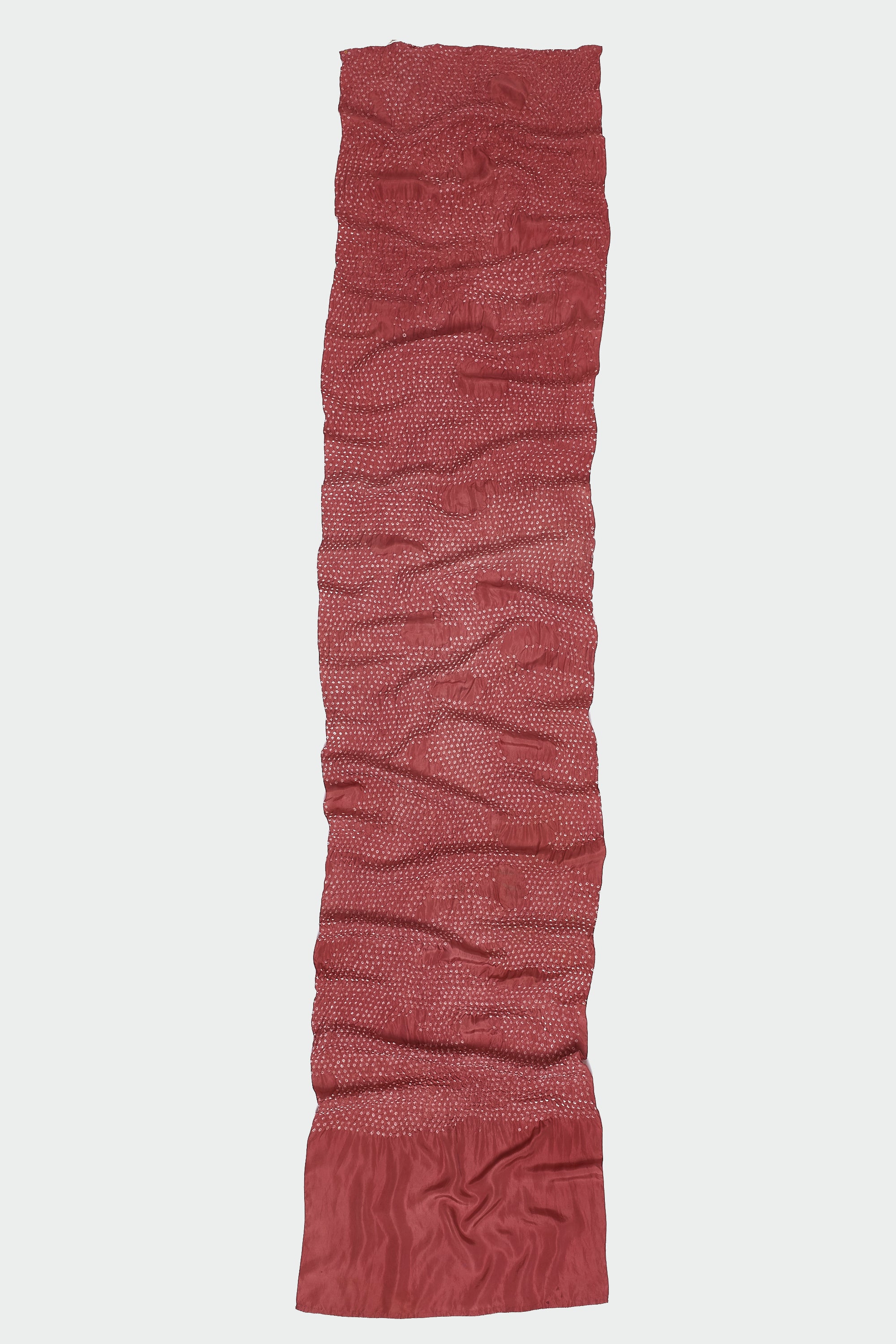 PINK WOOD SILK ALLOVER BANDHANI SCARF