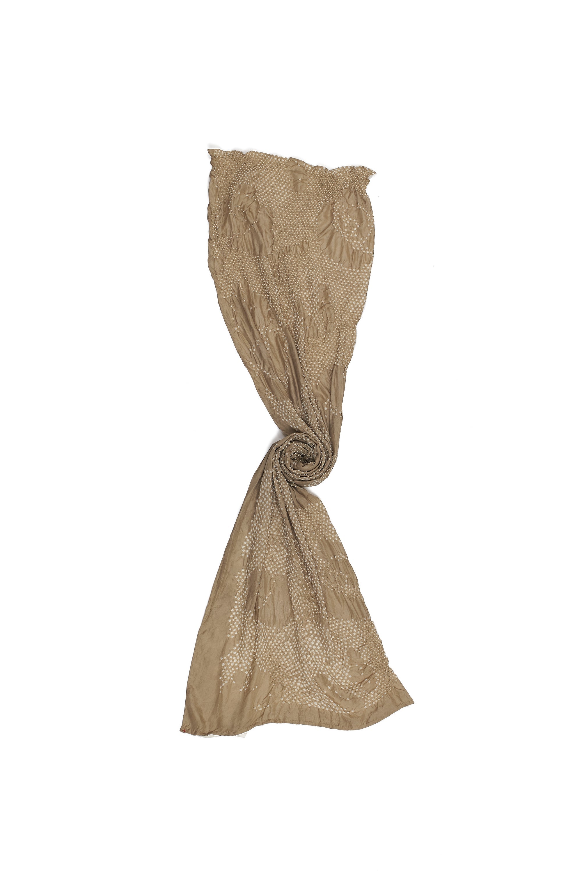 SMOKE COLOURED BANDHANI SCARF