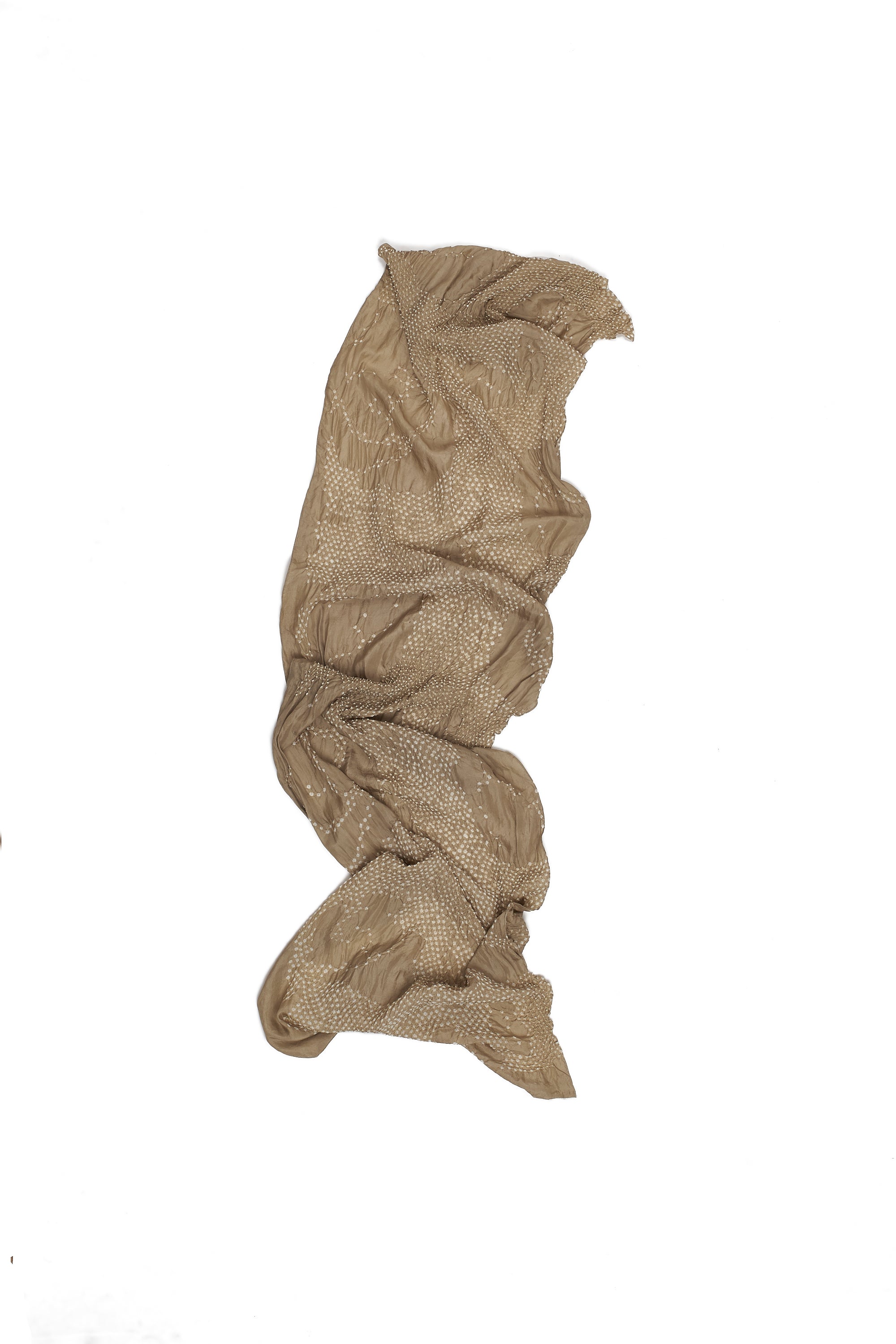 SMOKE COLOURED BANDHANI SCARF