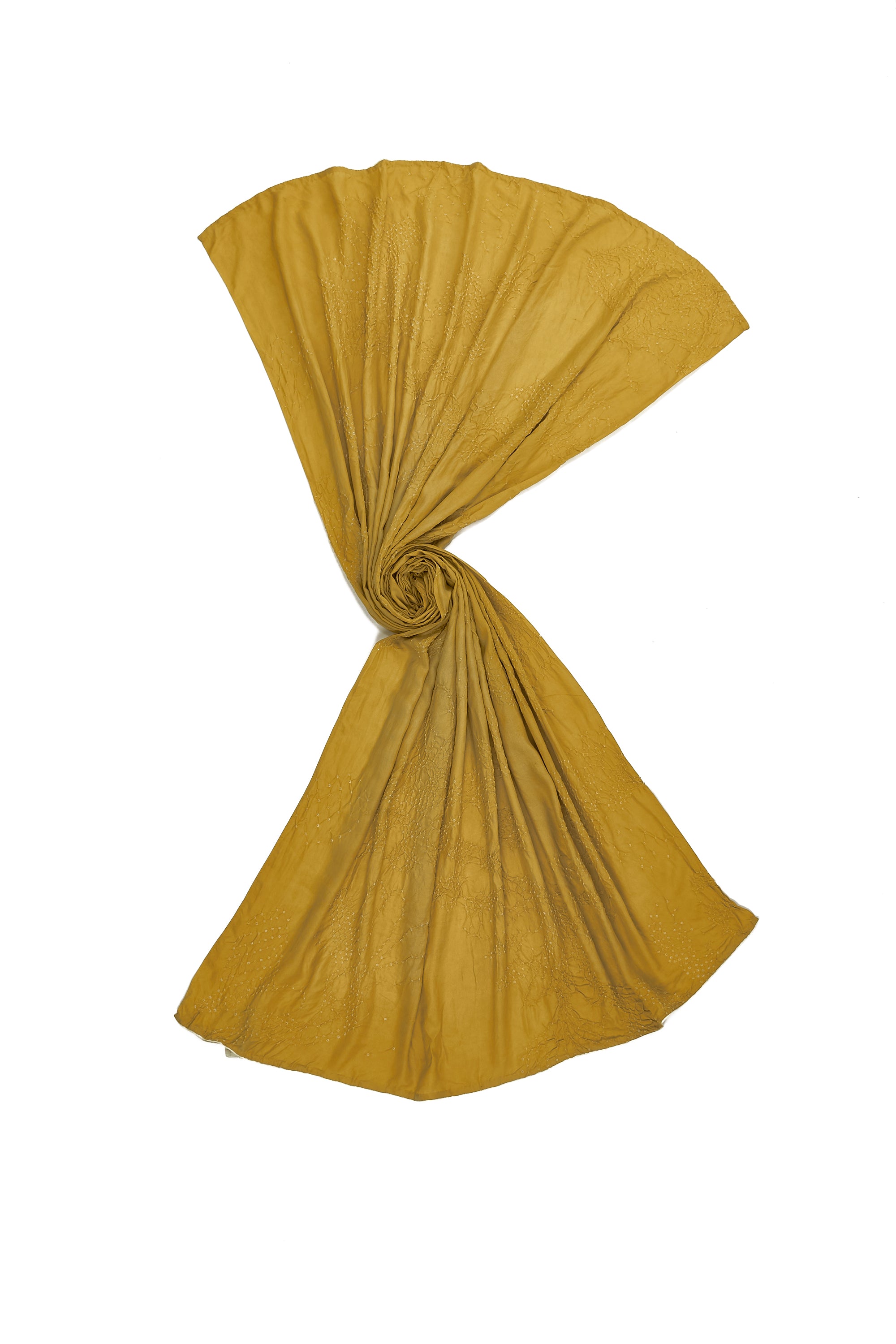 OCHRE YELLOW BANDHANI SCARF