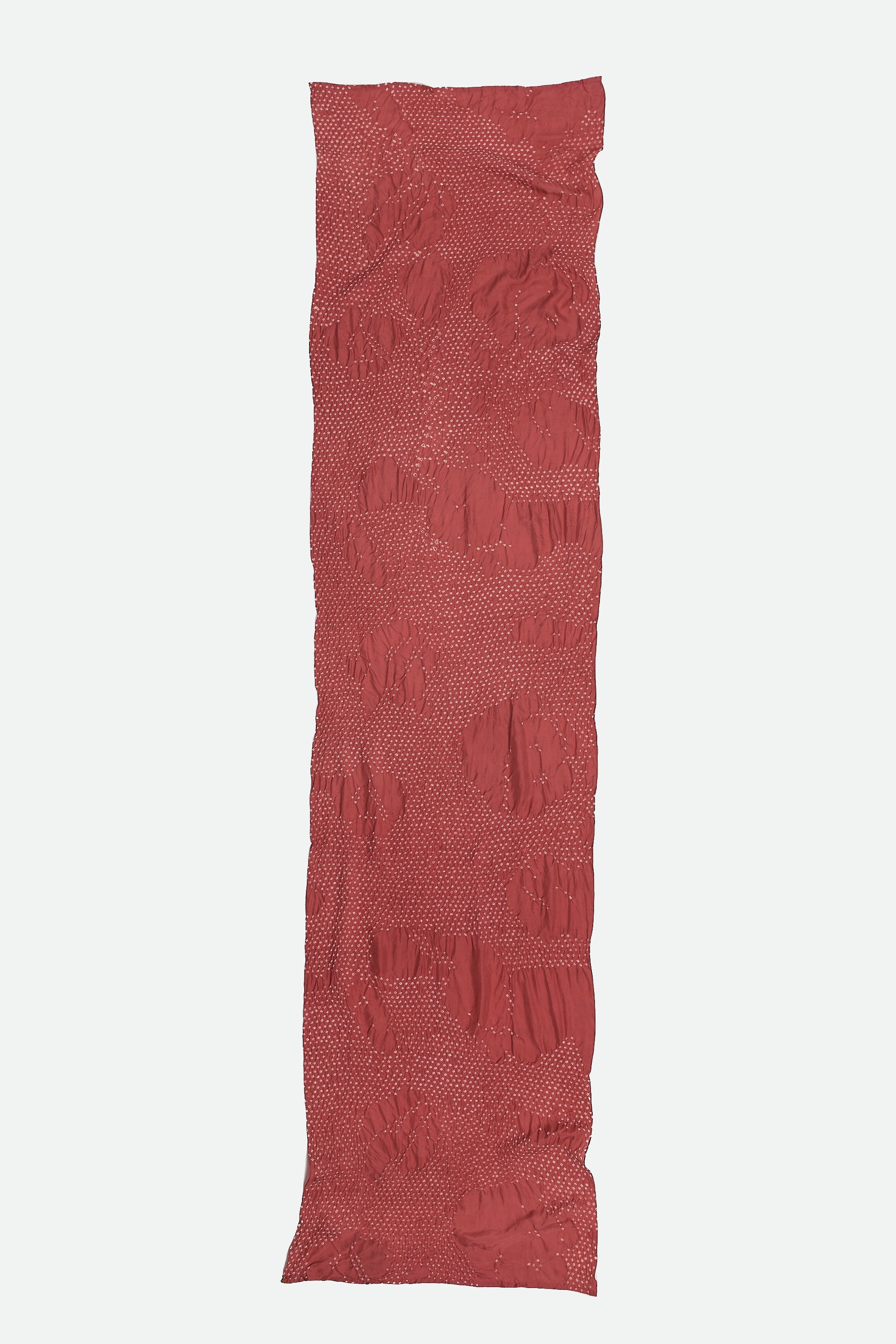 PINK WOOD SILK BANDHANI SCARF