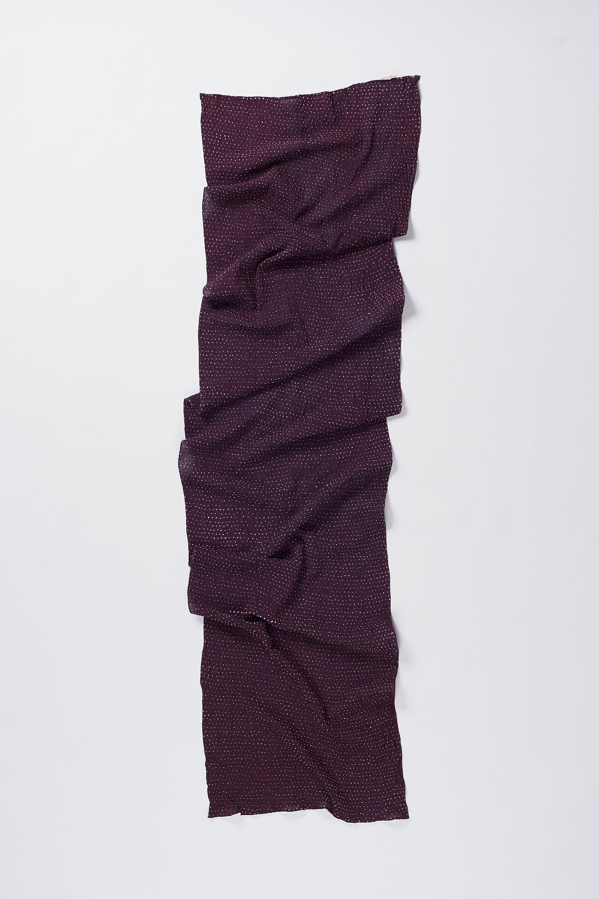 WINE COTTON WITH BANDHANI SCARF