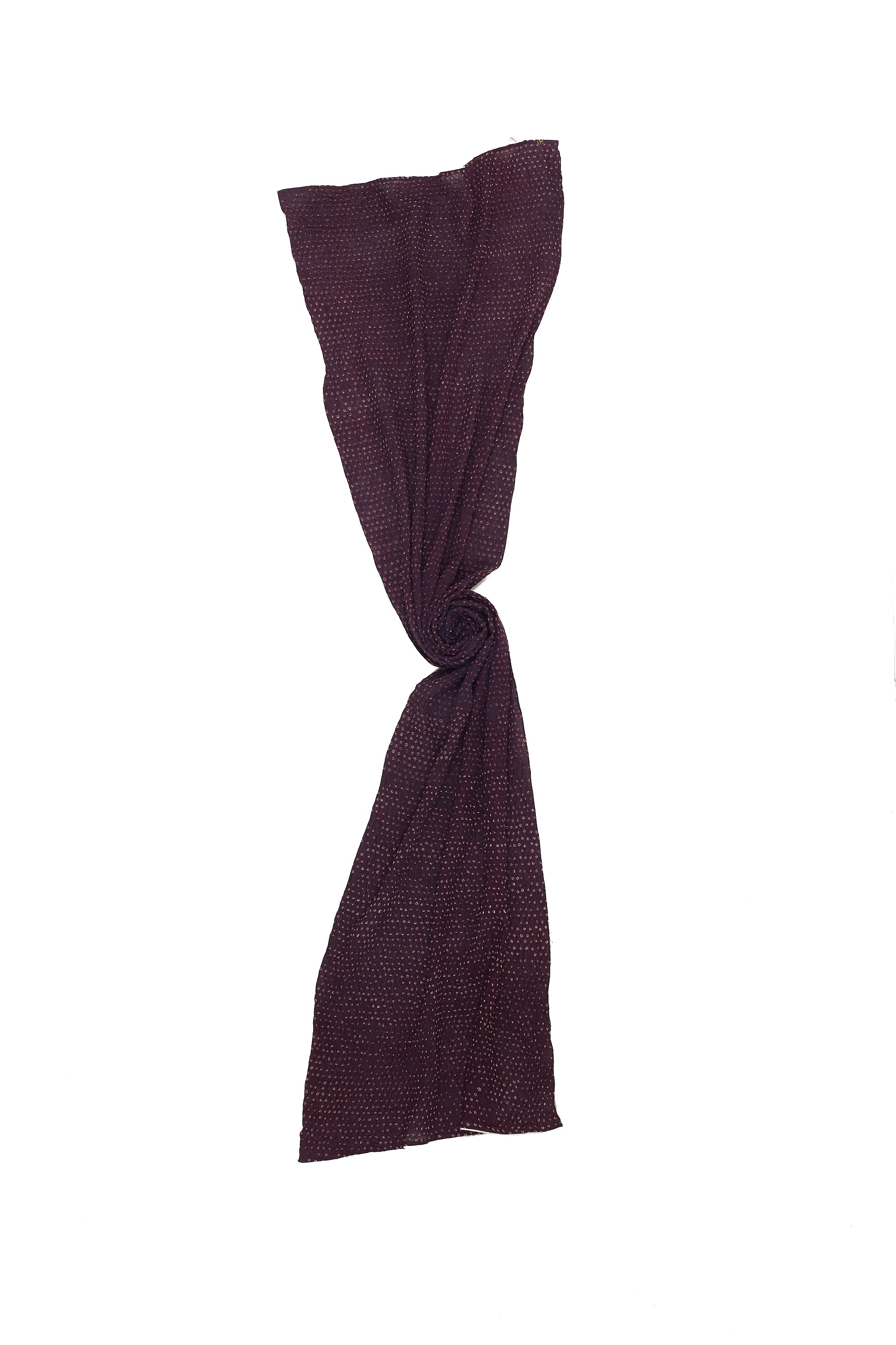 WINE COTTON WITH BANDHANI SCARF