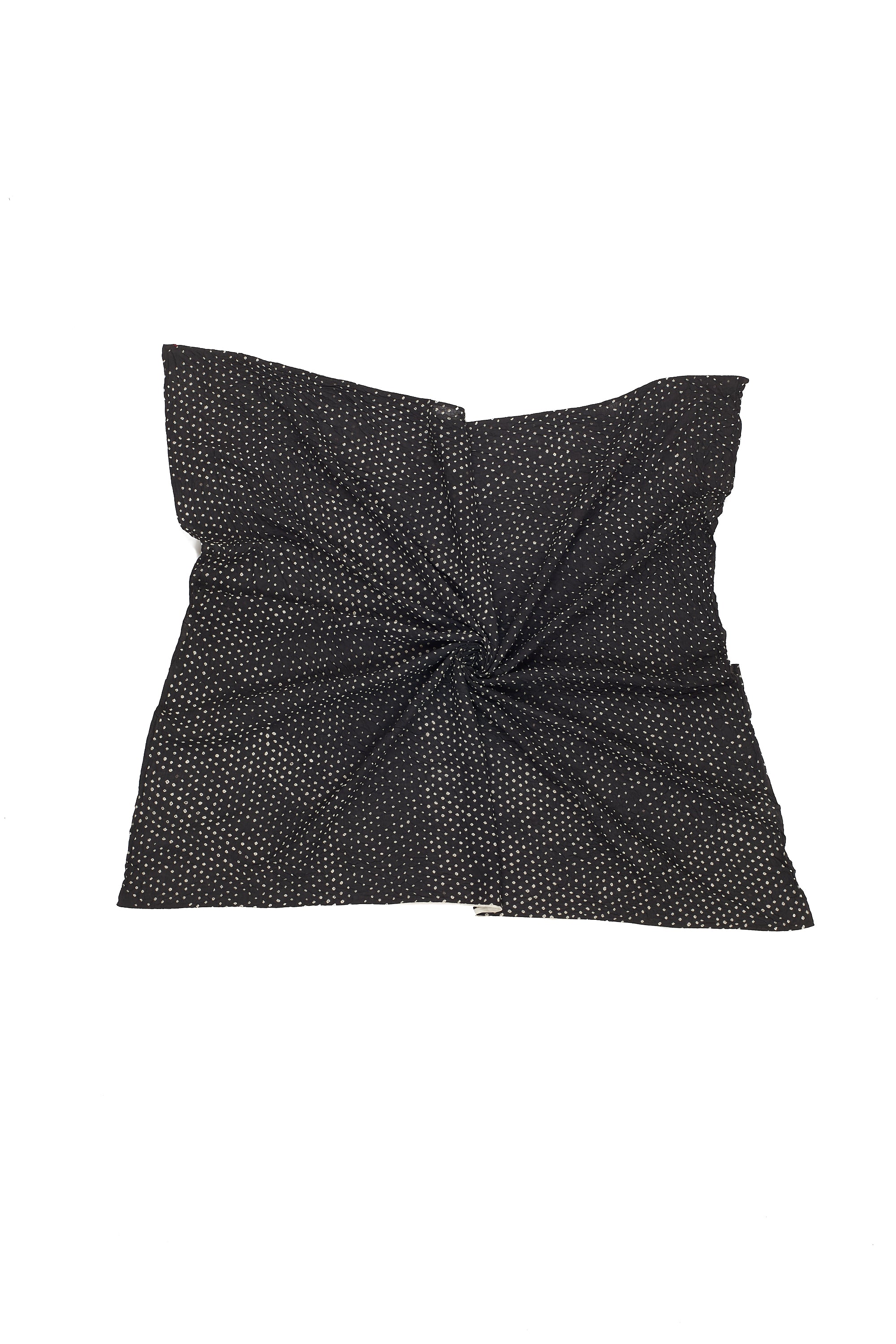 BLACK COTTON BANDHANI SCARF