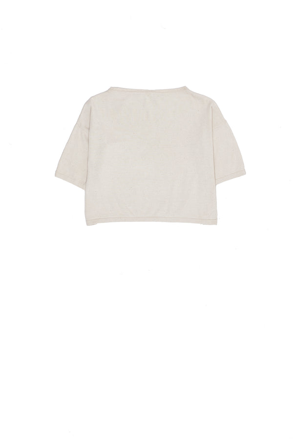 ECRU COTTON T-SHIRT