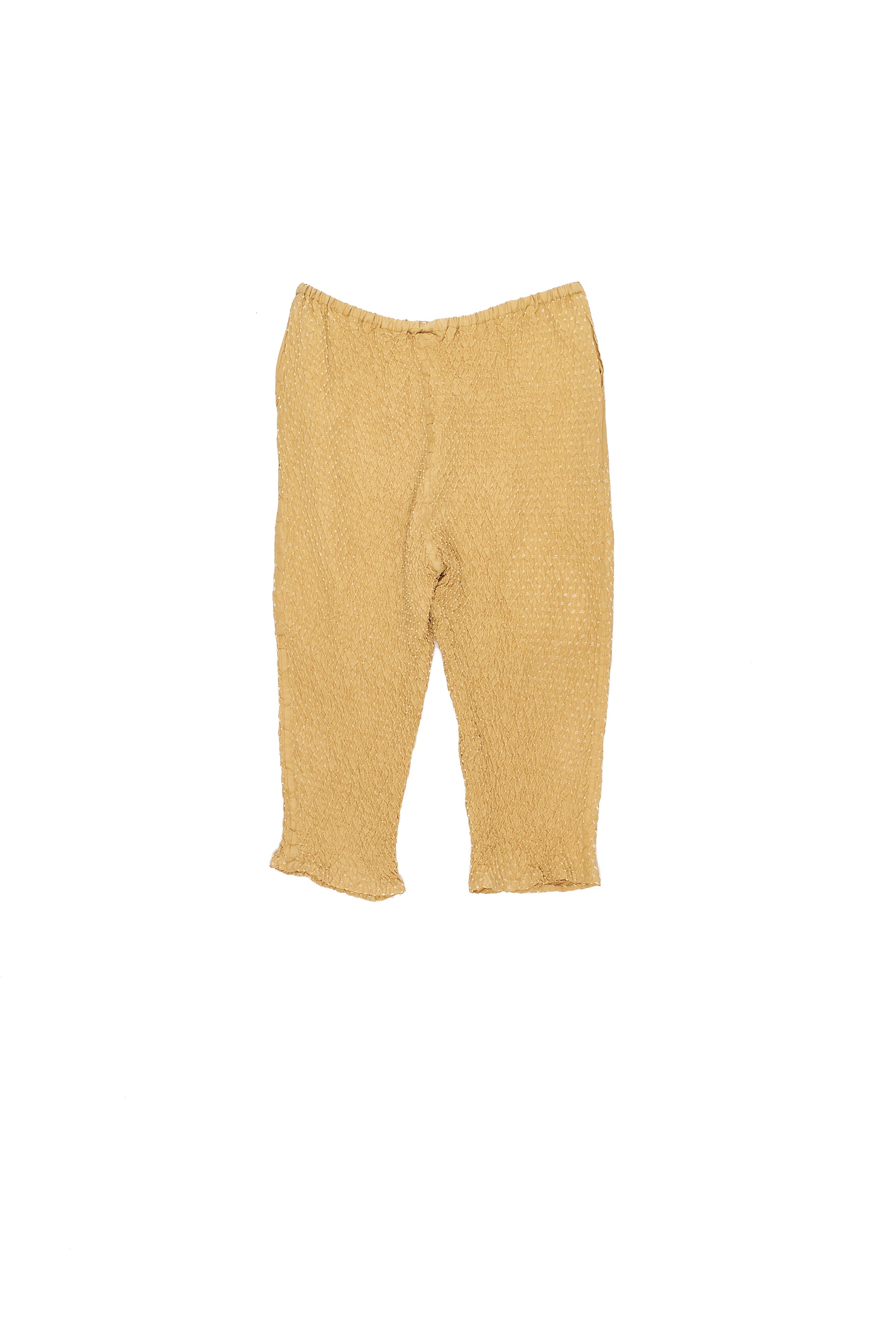 OCHRE YELLOW SILK WITH BANDHANI PANT