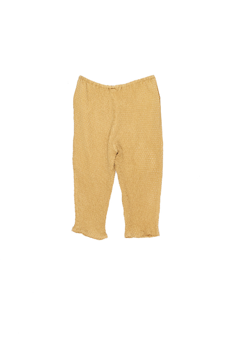 OCHRE YELLOW SILK WITH BANDHANI PANT