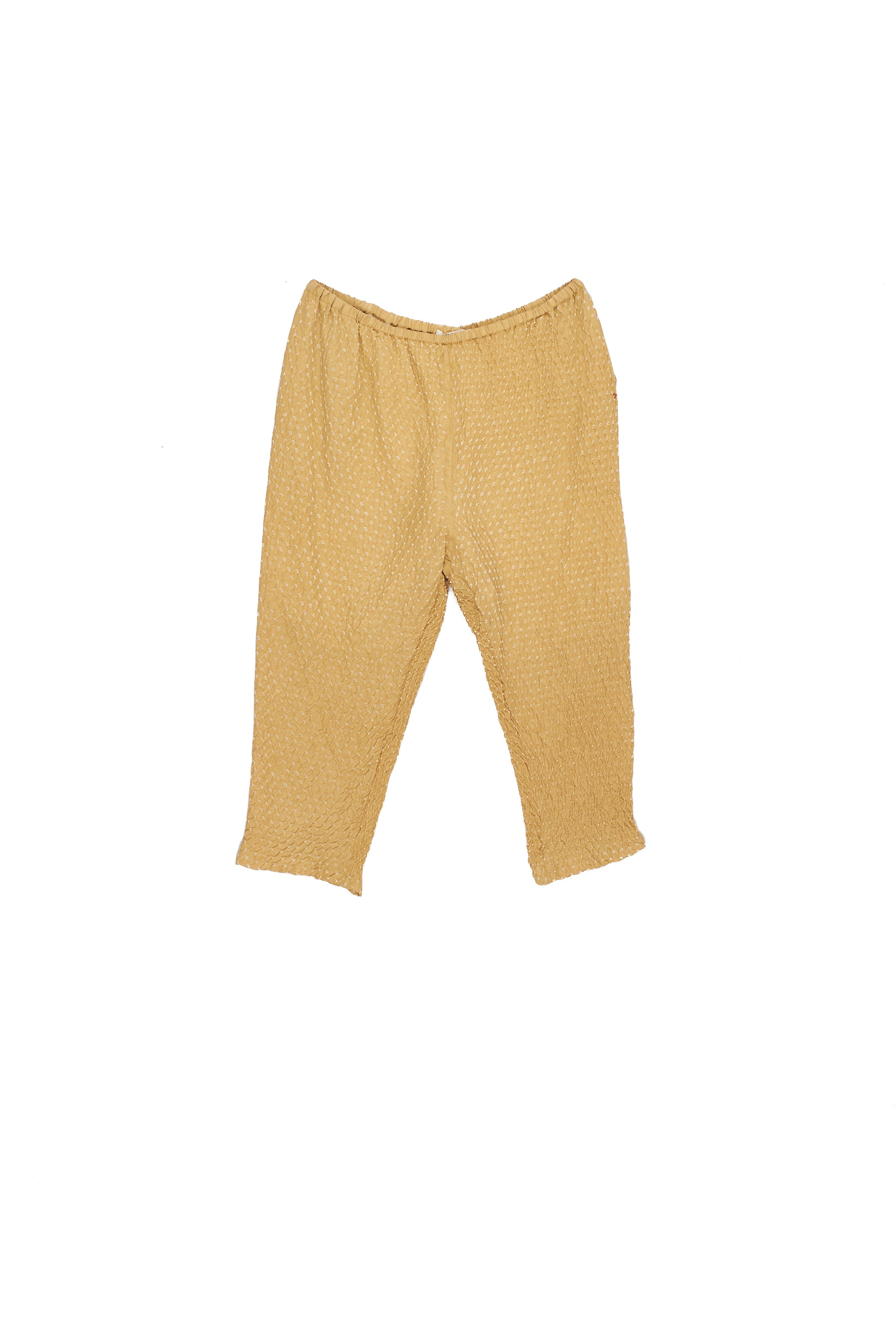 OCHRE YELLOW SILK WITH BANDHANI PANT