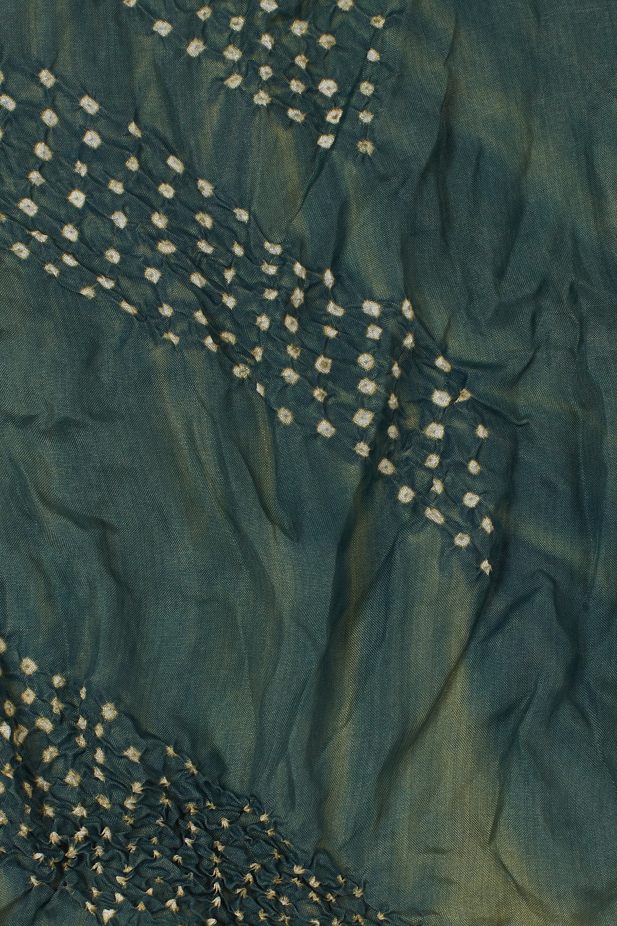 SAGE GREEN SILK WITH BANDHANI SHAWL