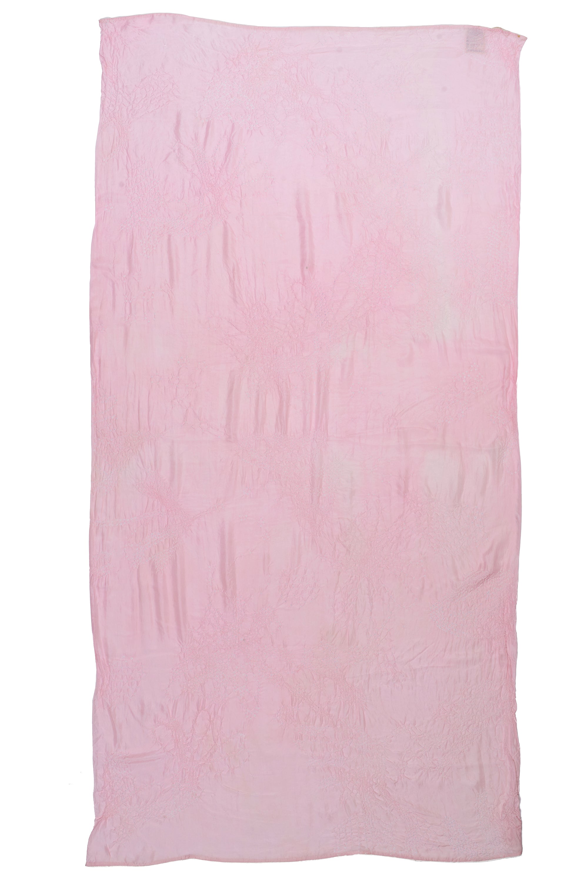 LIGHT PINK SILK WITH BANDHANI SHAWL