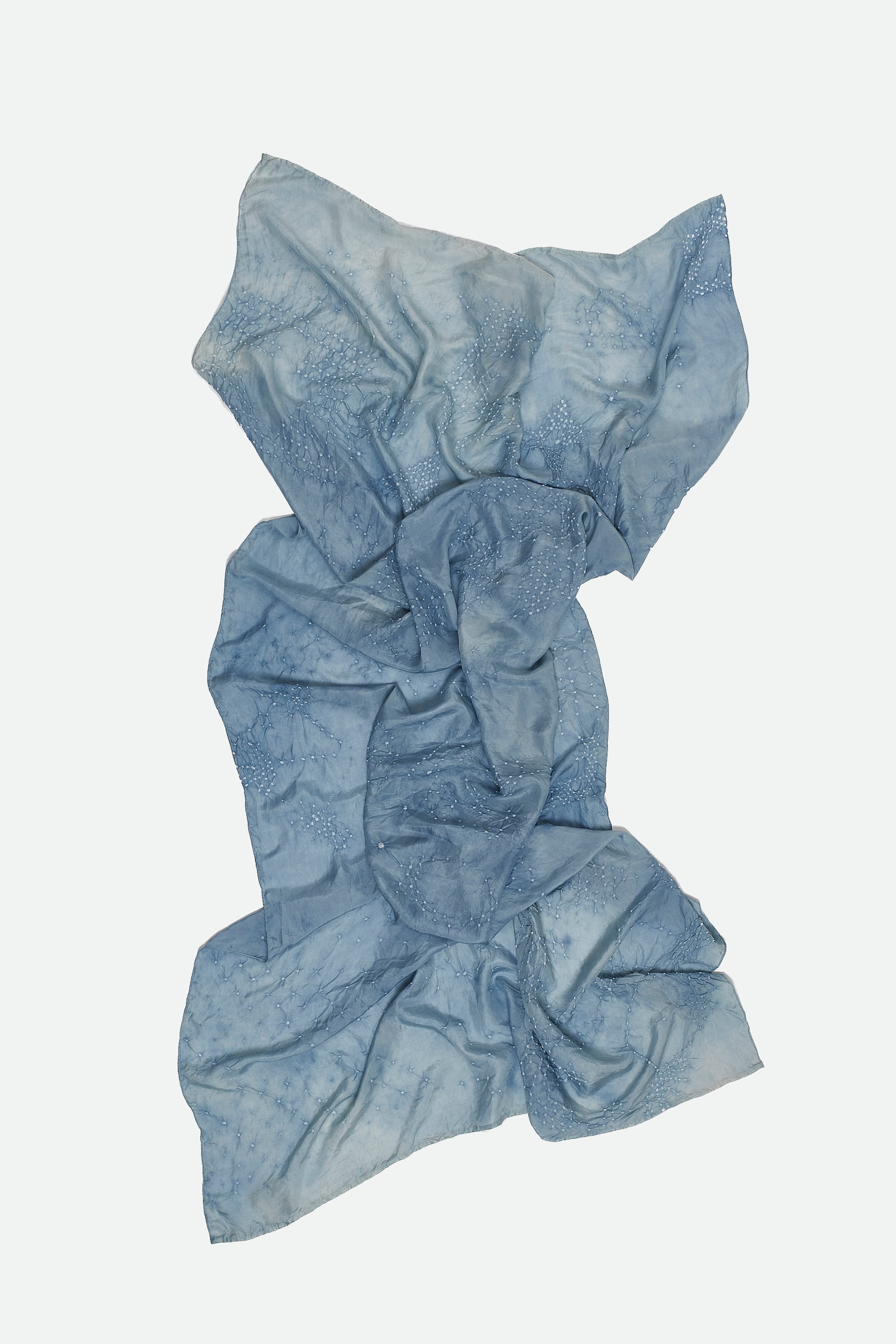 MEDIUM INDIGO SILK WITH BANDHANI SHAWL