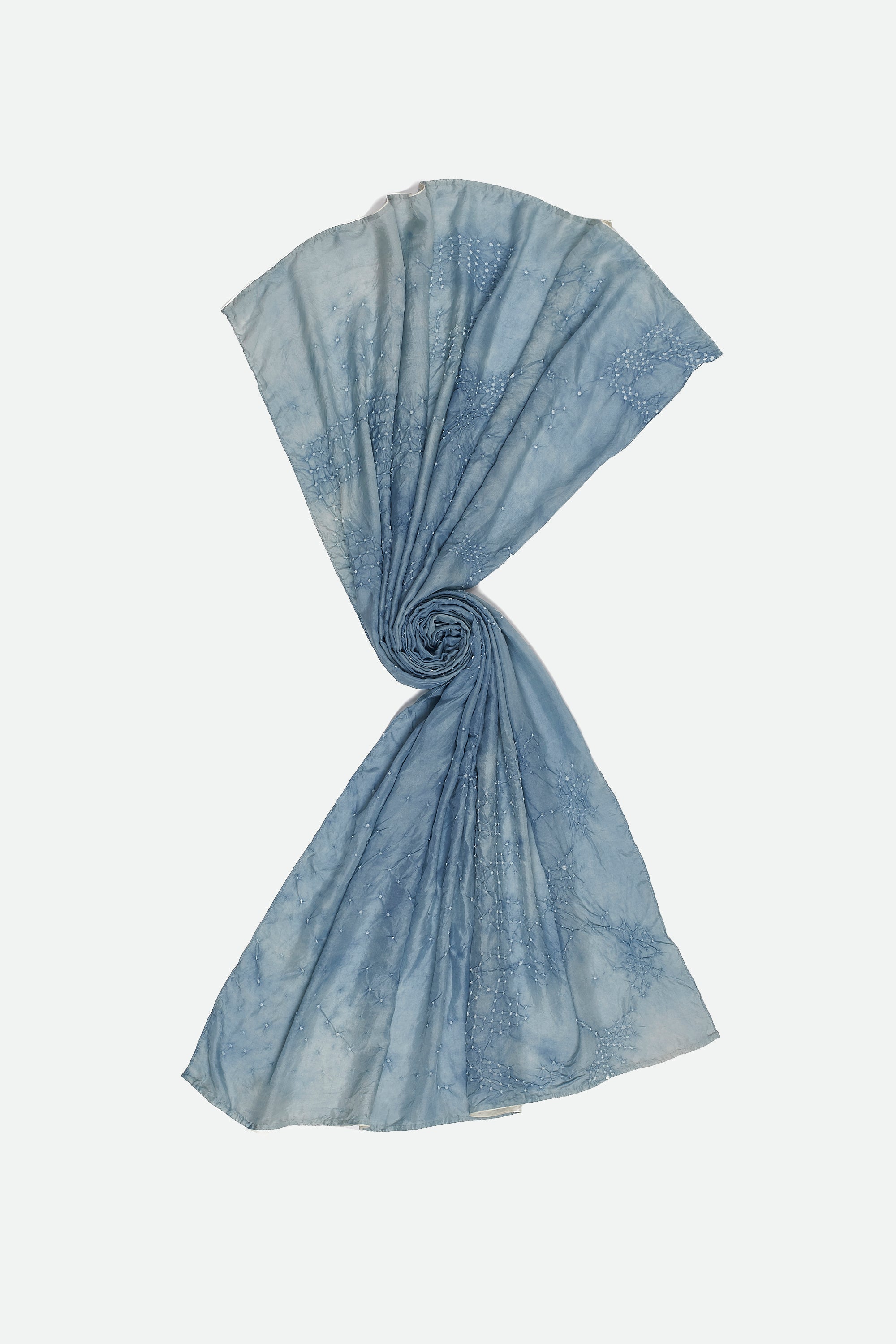 MEDIUM INDIGO SILK WITH BANDHANI SHAWL