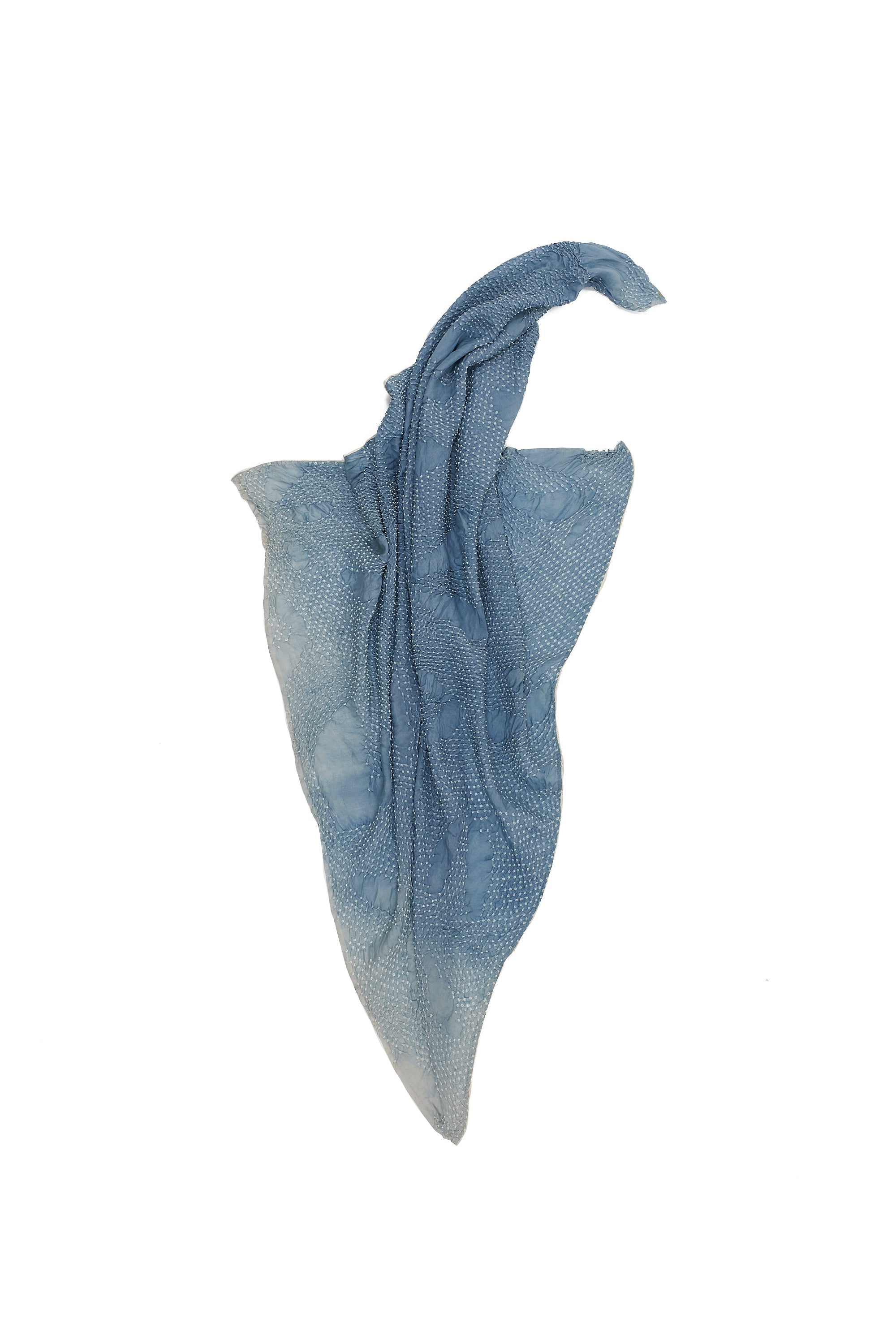 LIGHT INDIGO SILK BANDHANI SCARF