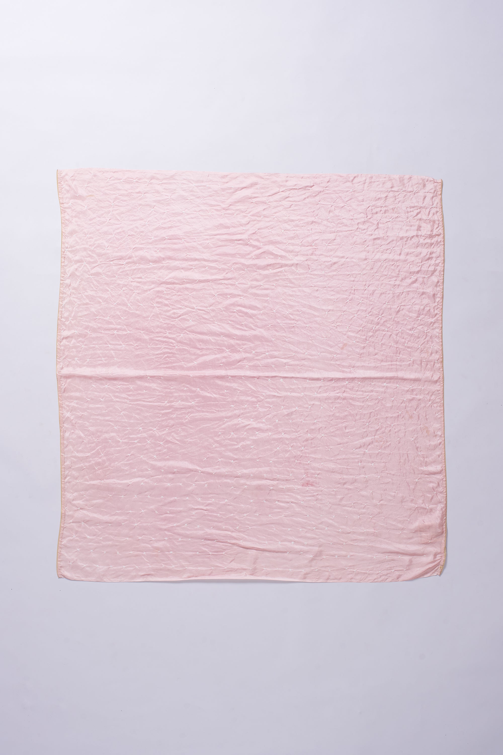 LIGHT PINK SILK WITH BANDHANI SCARF