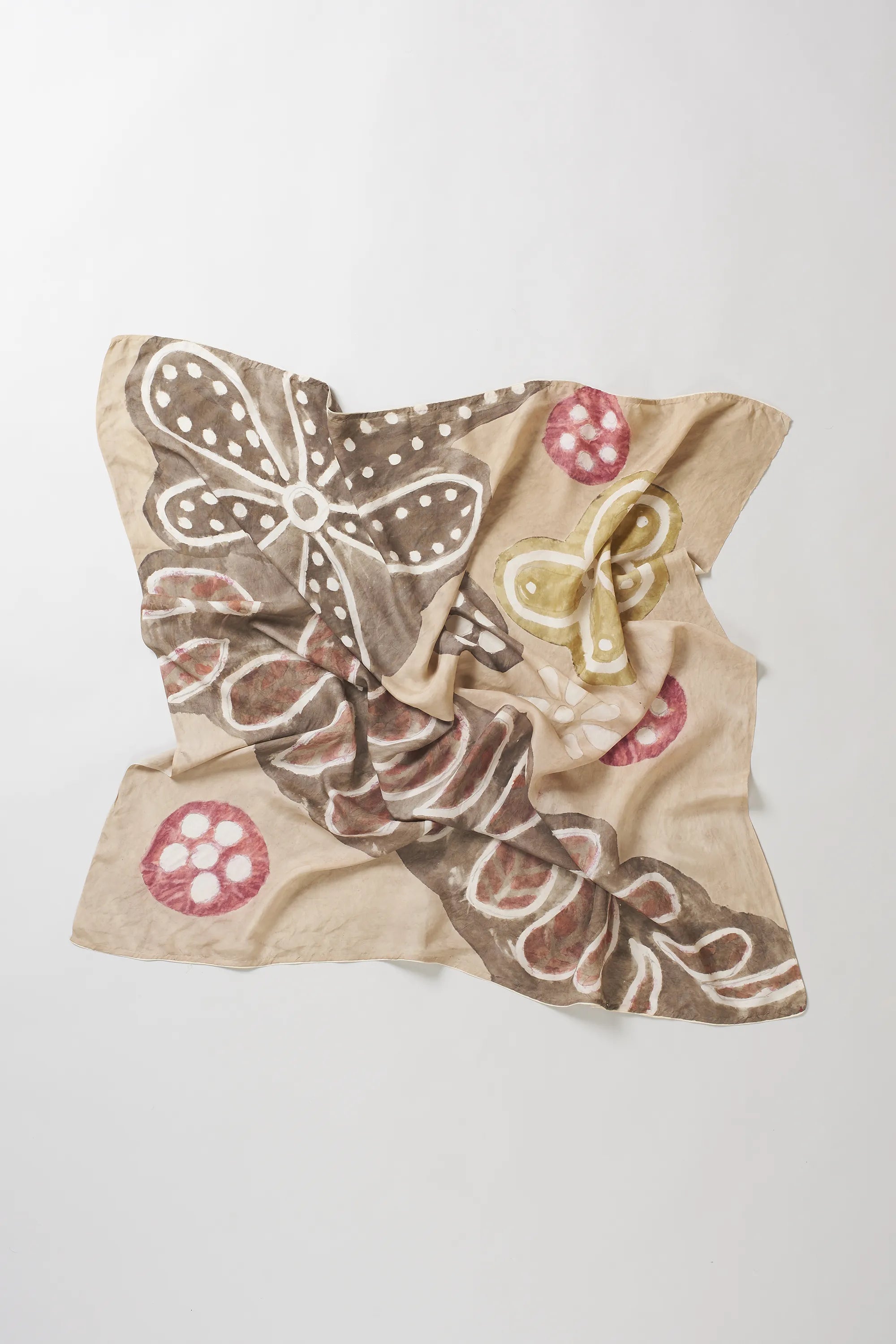 Kalamkari Scarf In Silk with Multi Colour