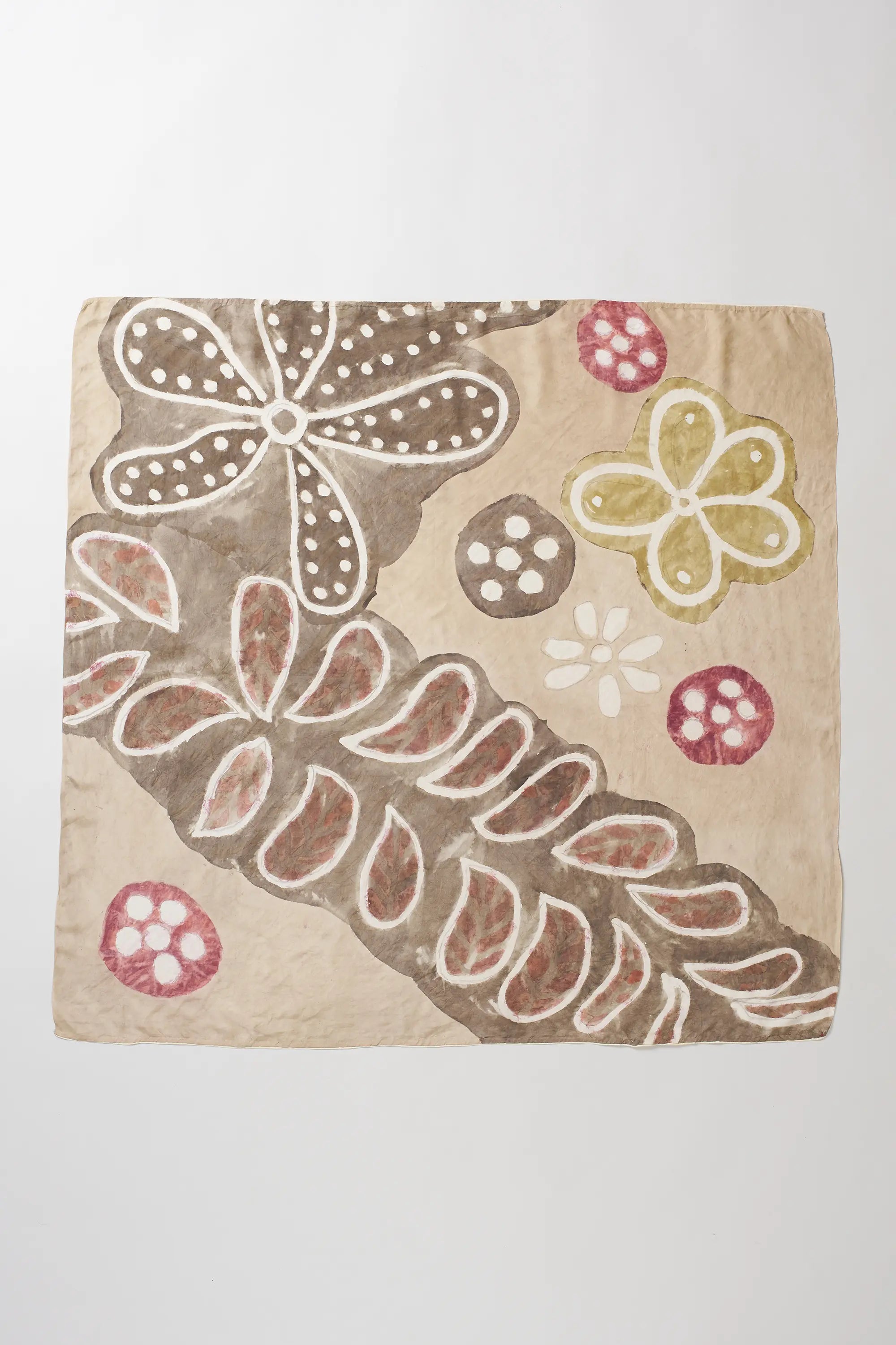 Kalamkari Scarf In Silk with Multi Colour