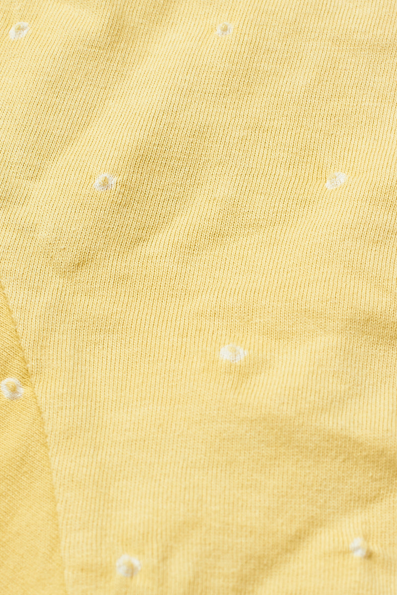 OCHRE YELLOW COTTON WITH BANDHANI T- SHIRT