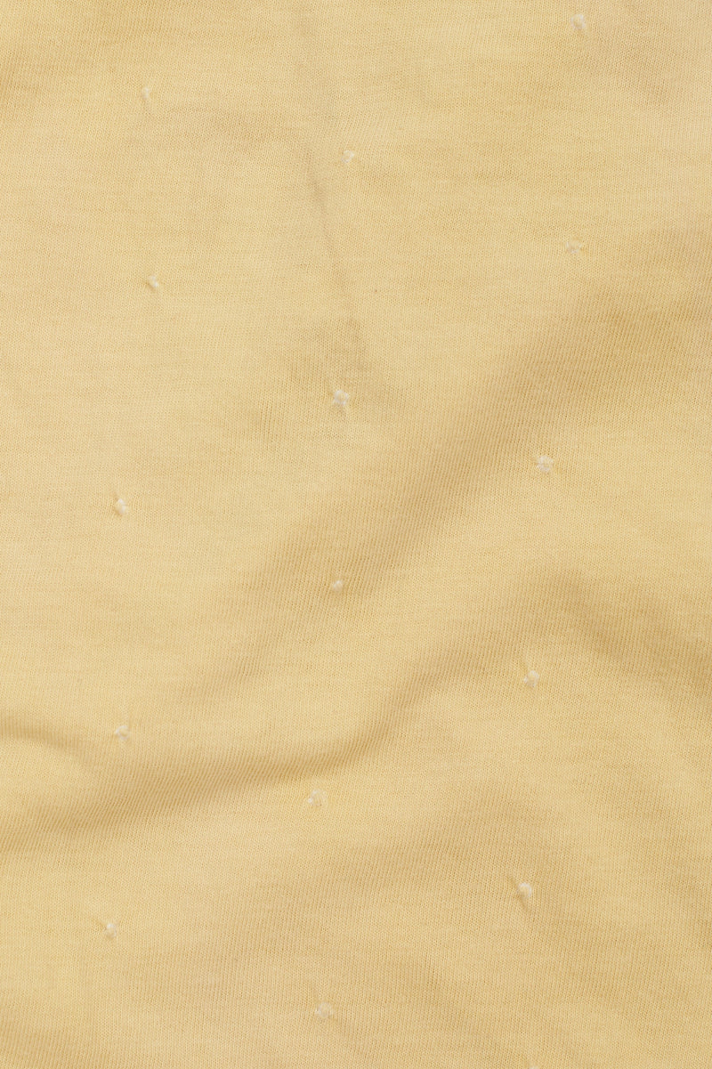 OCHRE YELLOW COTTON WITH BANDHANI T- SHIRT