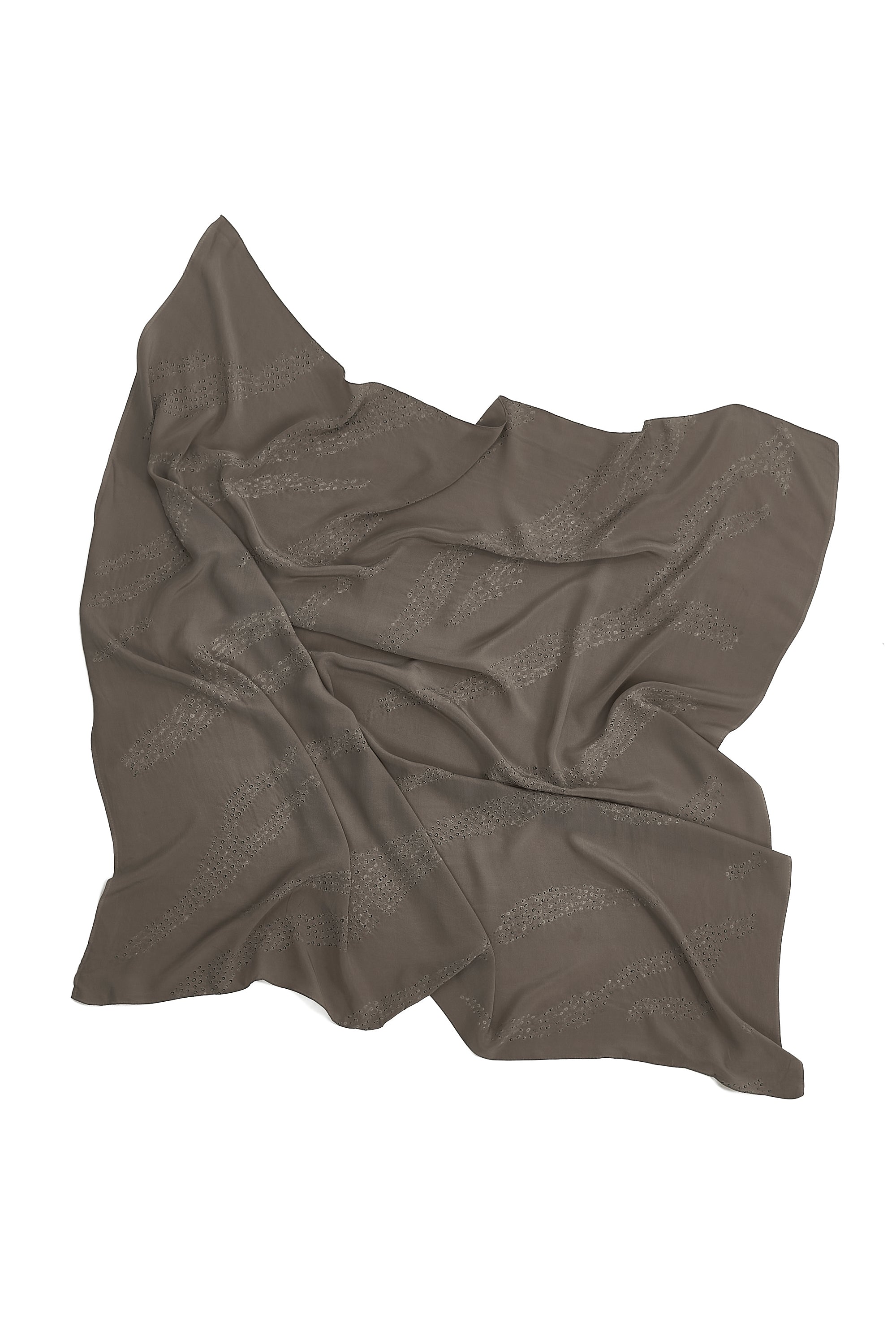 BANDHANI SCARF IN CHARCOAL COLOR