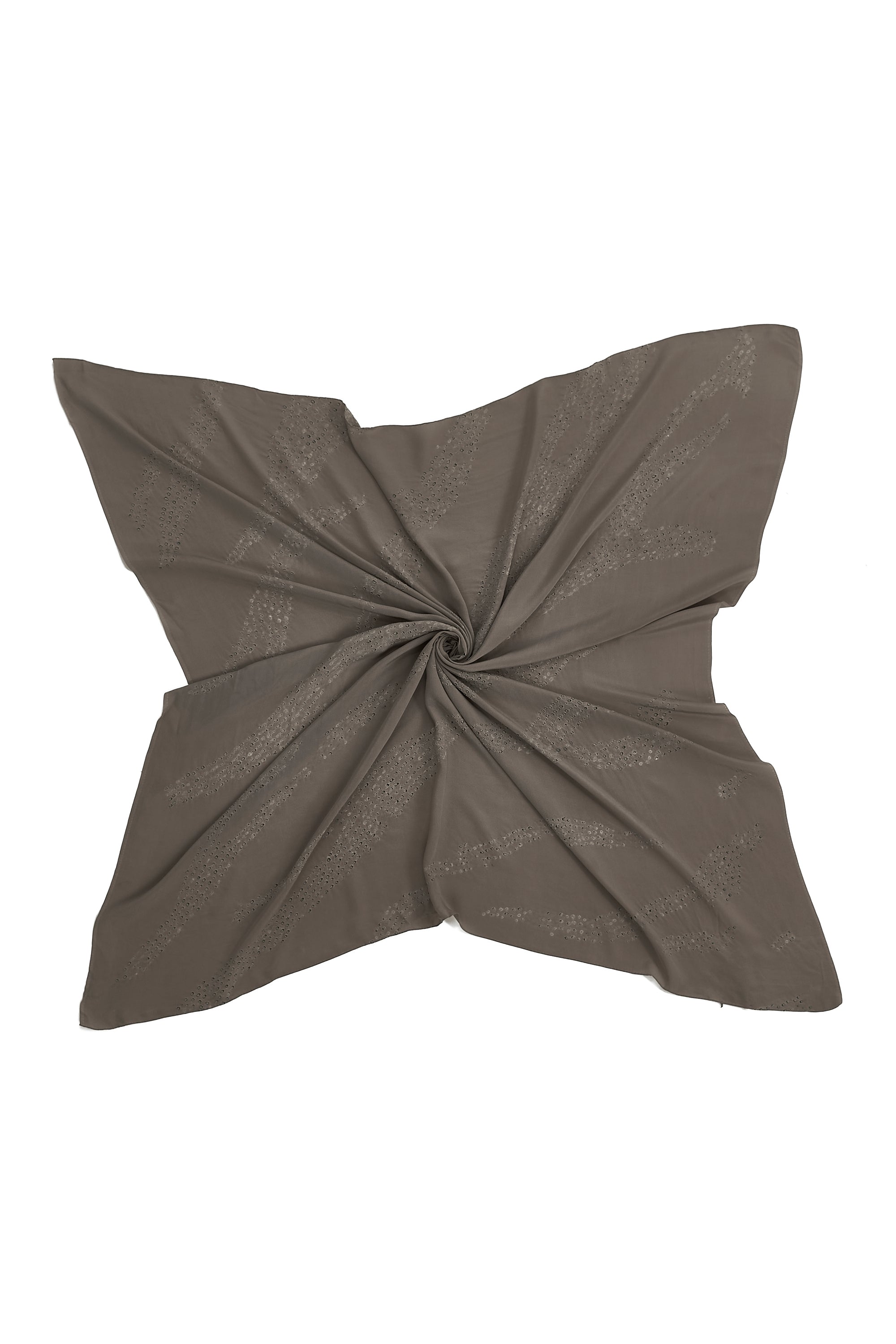 BANDHANI SCARF IN CHARCOAL COLOR