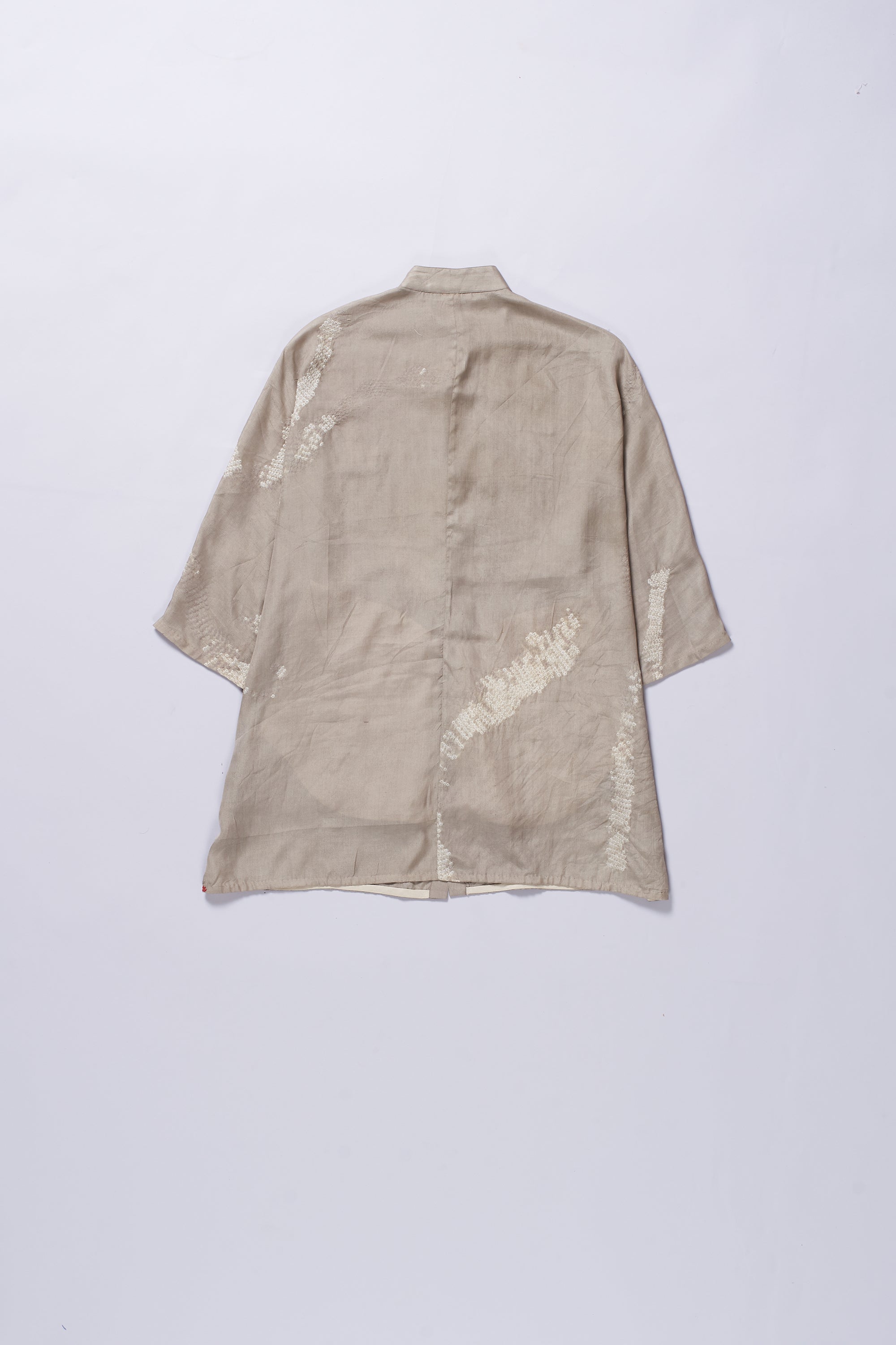 KIMONO SLEEVE SILK SHIRT