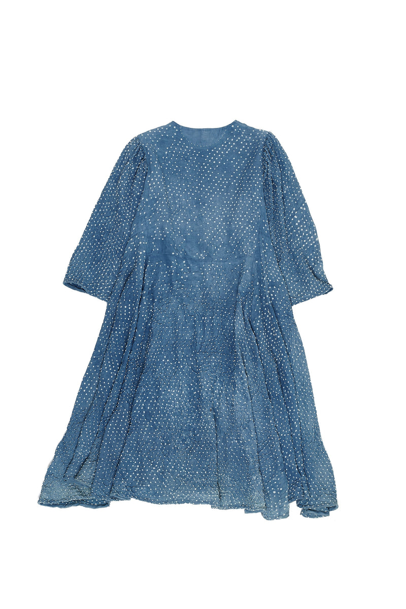 MEDIUM INDIGO CREPESILK WOMEN'S DRESS