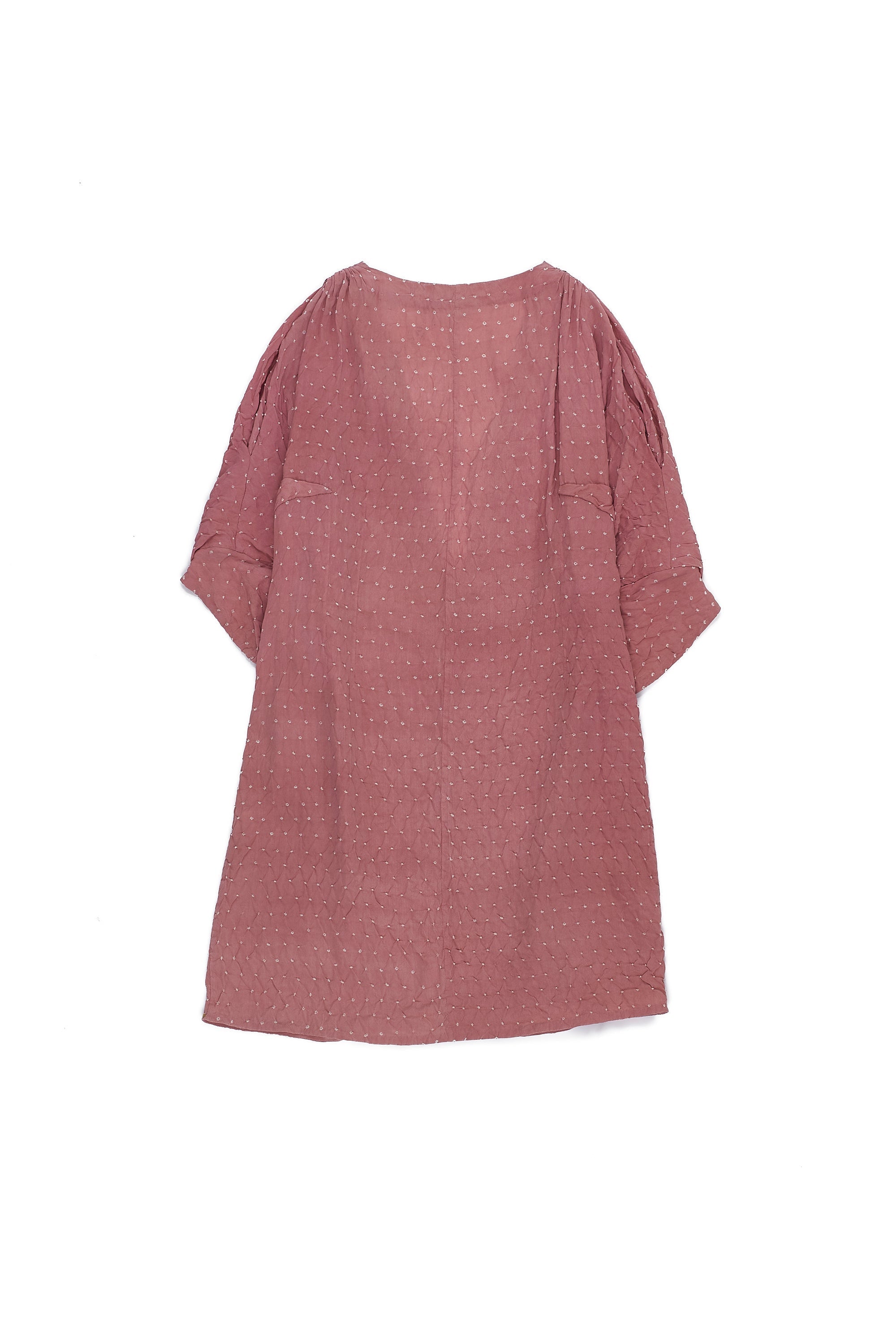 CHALK PINK BANDHANI SILK WOMEN'S DRESS