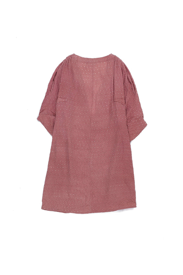 CHALK PINK CREPE SILK BANDHANI WOMEN DRESS