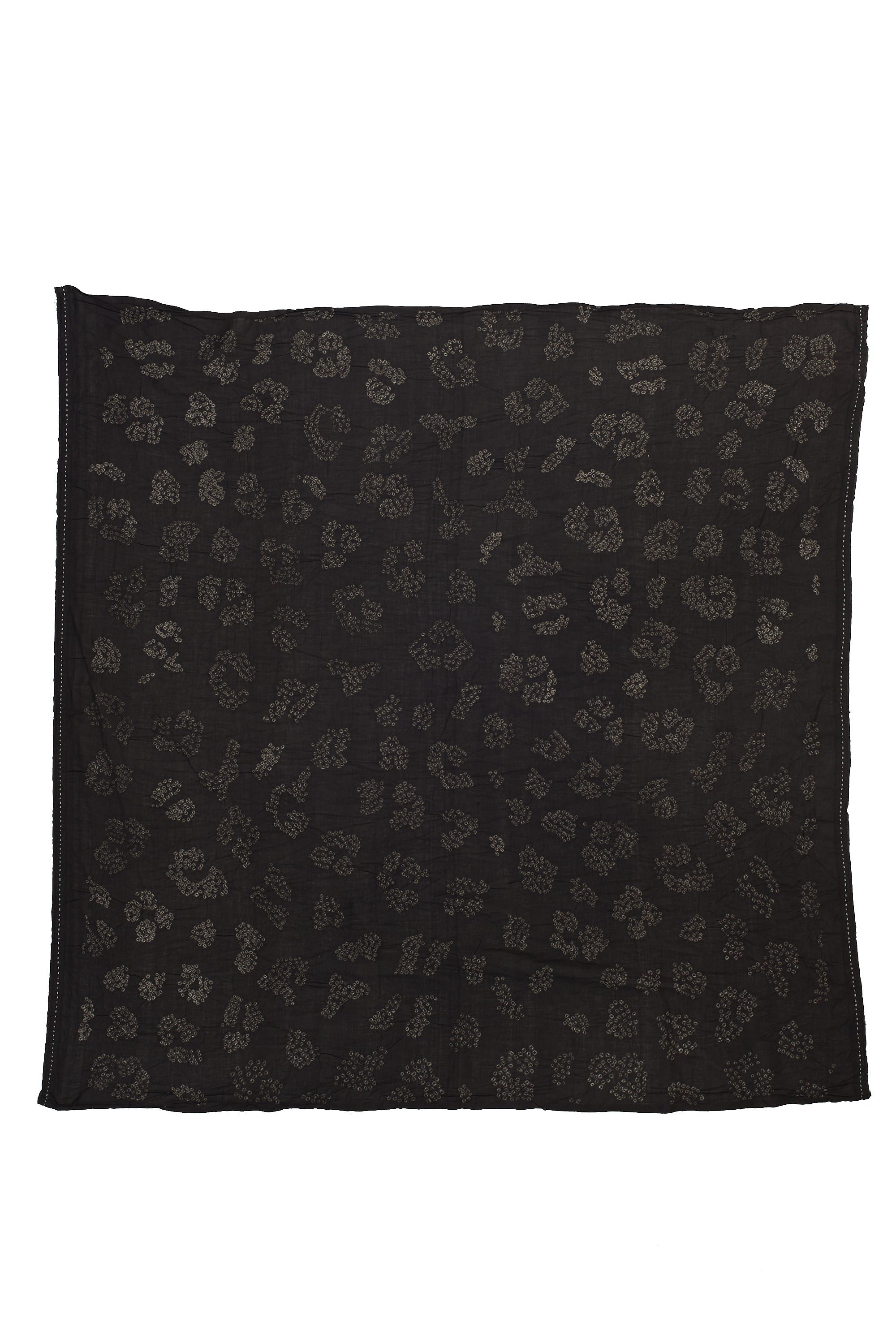 SQUARE SCARF BANDHANI IN BLACK