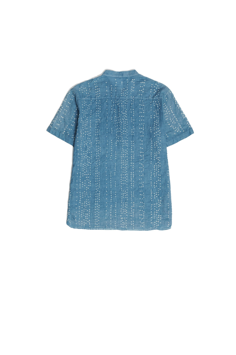 INDIGO HALFSLEEVE BADHANI SHIRT ORGANIC  COTTON