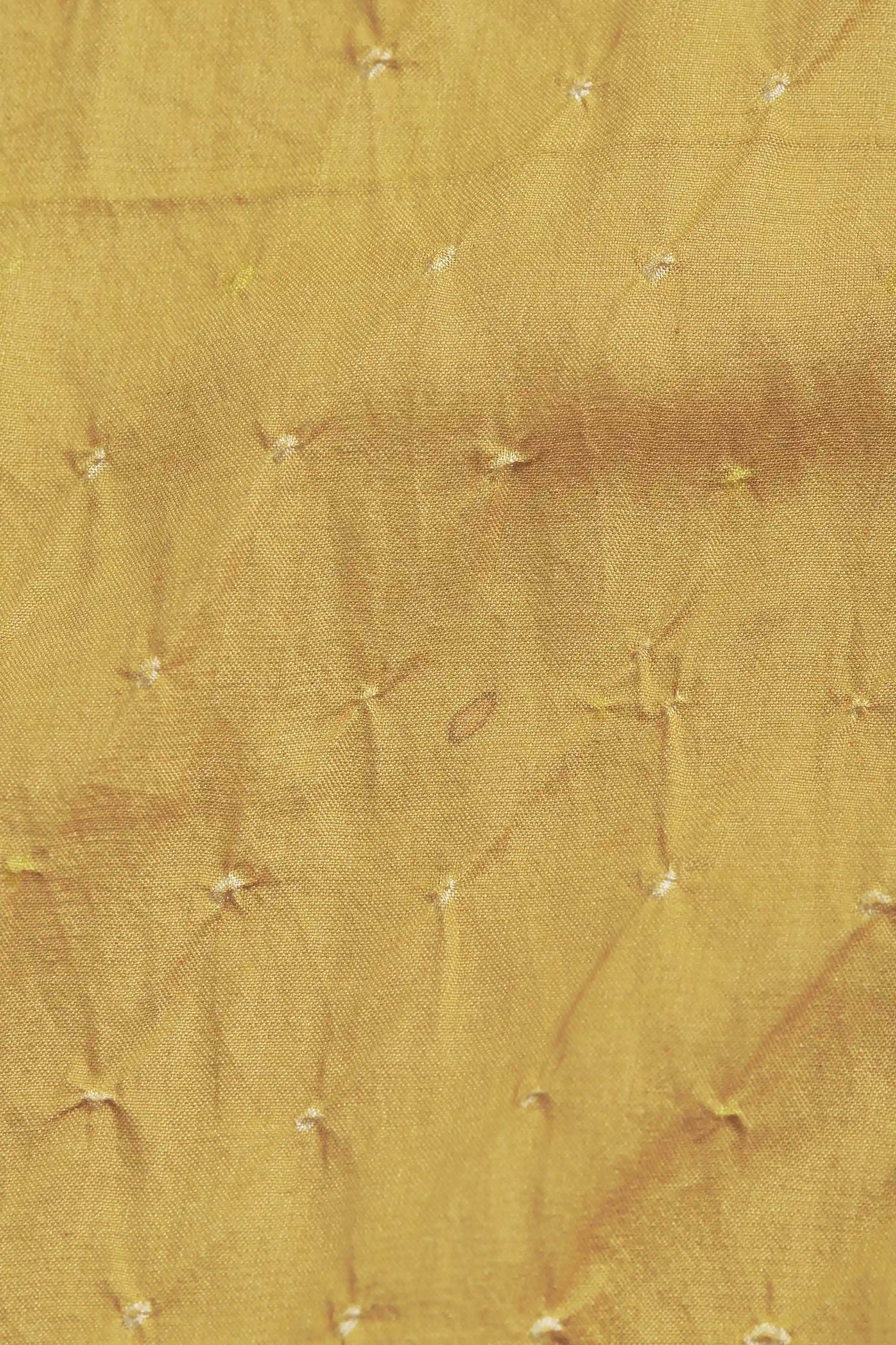 Mustard Yellow Colour Bandhani Silk Women Scarf