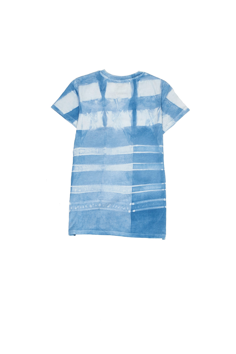 ORGANIC COTTON T-SHIRT CLAMP DYED IN NATURAL INDIGO