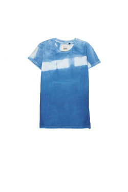 ORGANIC COTTON T-SHIRT CLAMP DYED IN NATURAL INDIGO