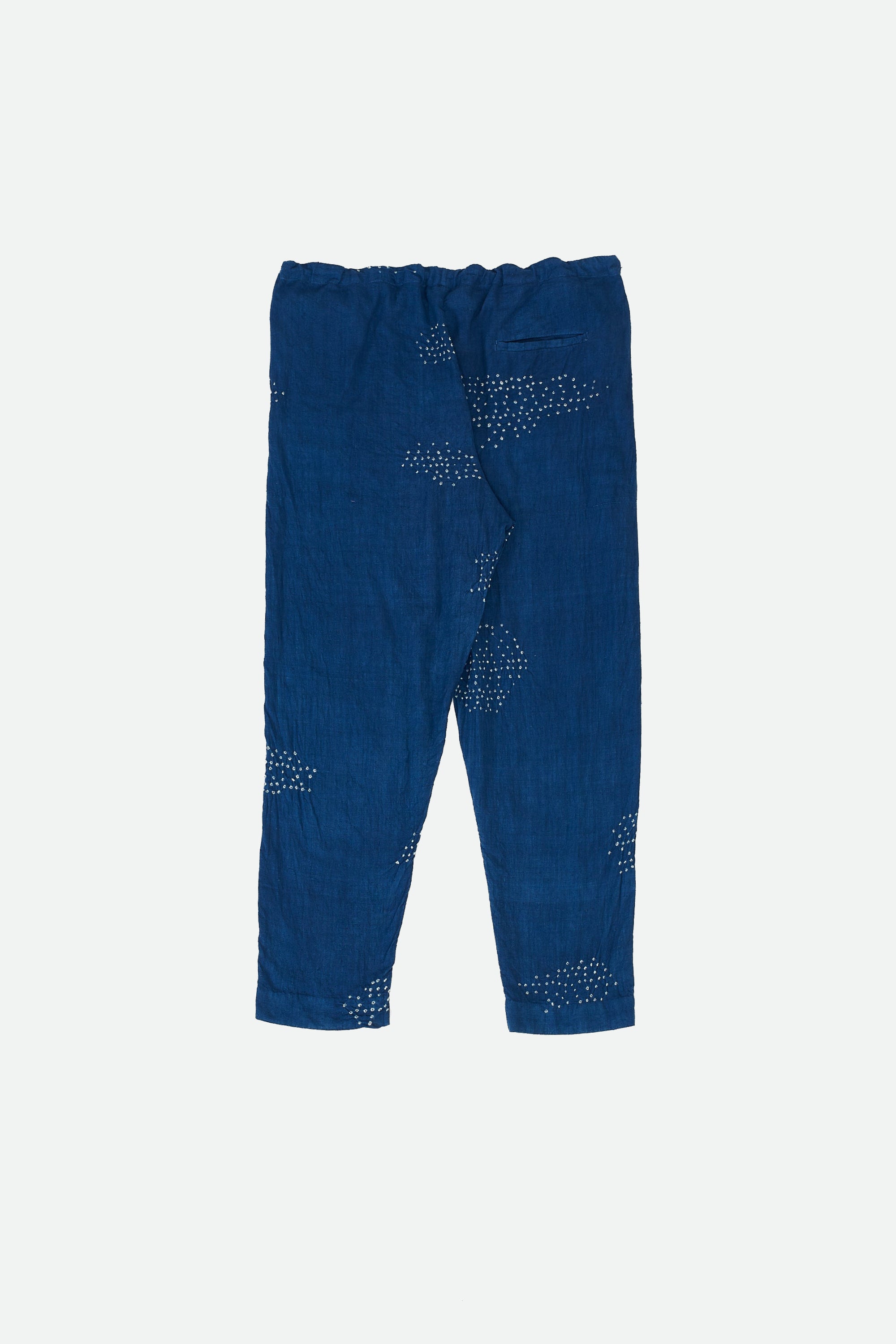 MEDIUM INDIGO DYED BANDHANI COTTON PANTS