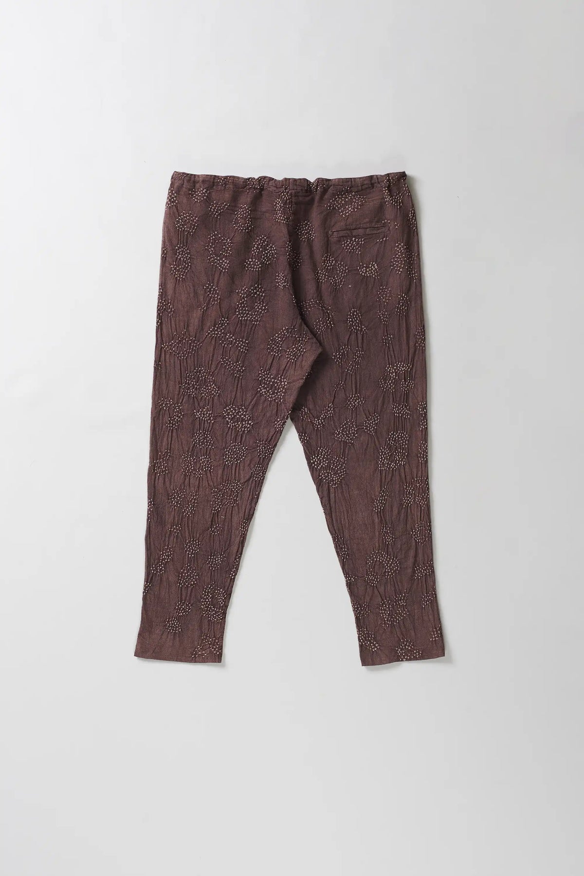 Bandhani Pants in Burnt Umber