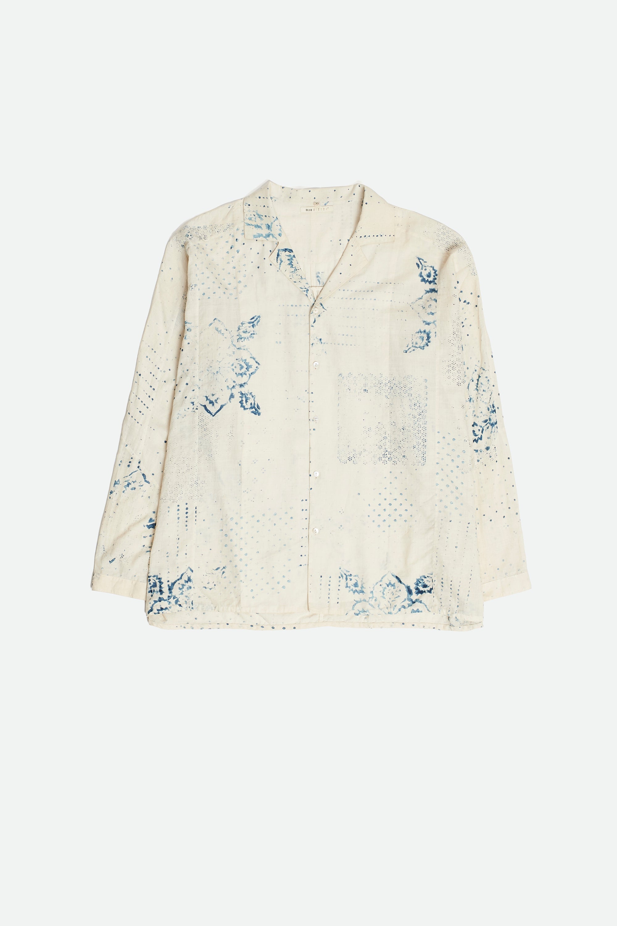 BLOCK PRINTED COTTON UNISEX SHIRT