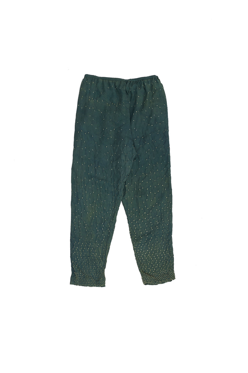 BANDHANI PANTS IN MOSS GREEN