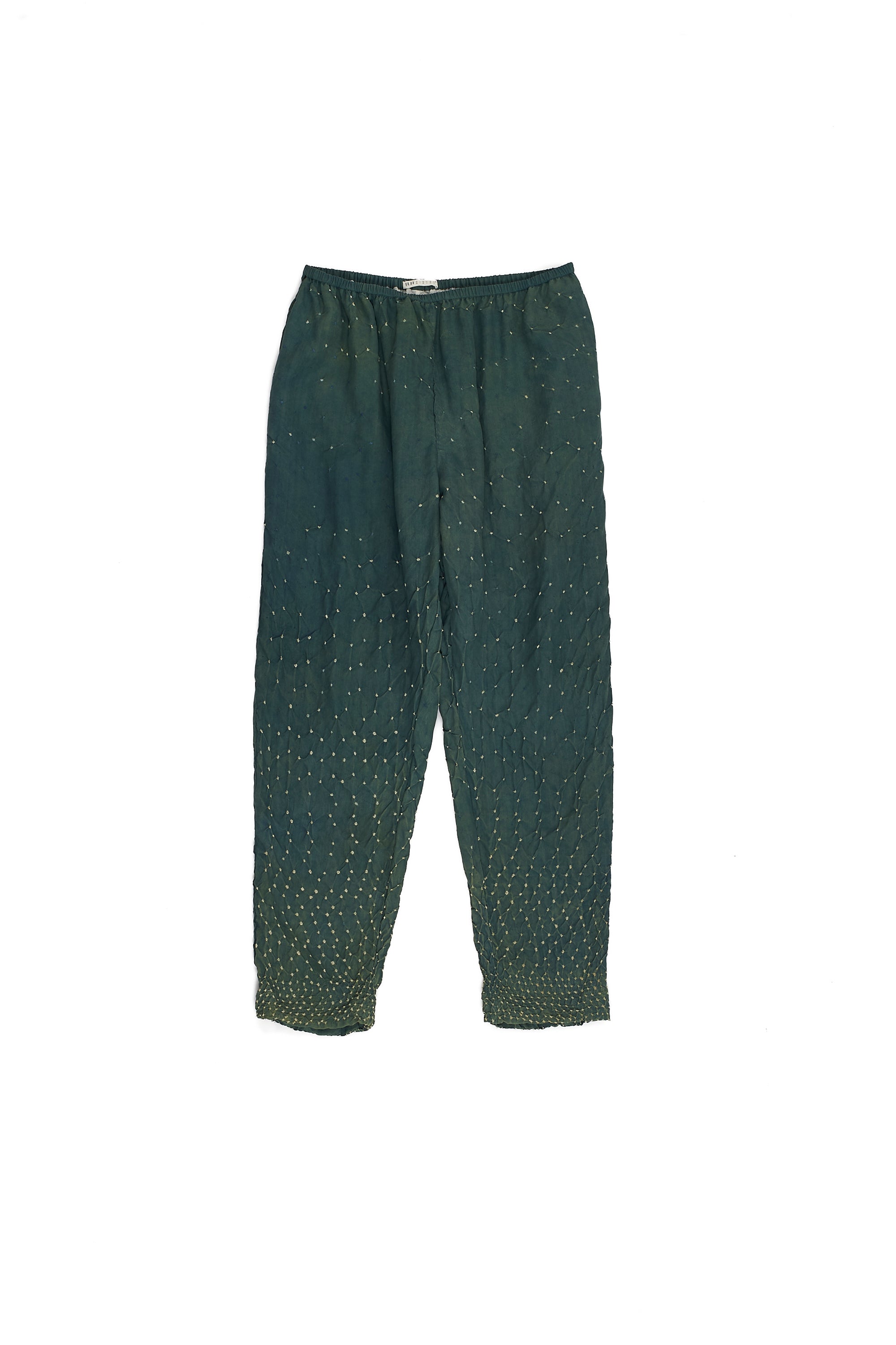 BANDHANI PANTS IN MOSS GREEN