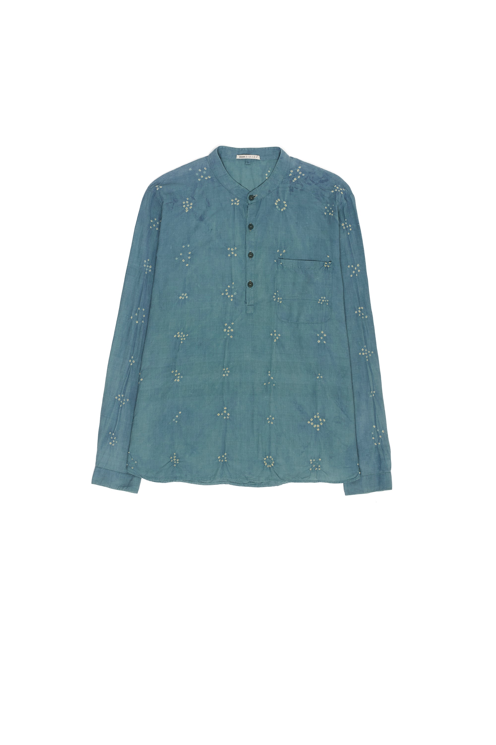 TURQUOISE FULL SLEEVE SHIRT ORGANIC COTTON