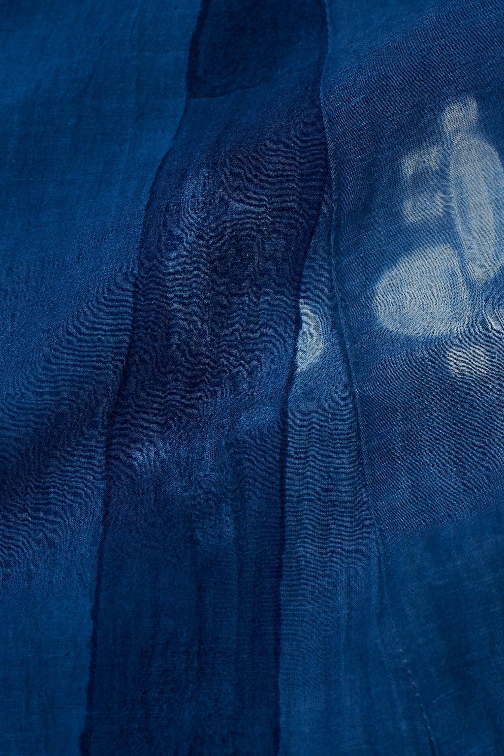 INDIGO SILK DRESS CRAFTED WITH HAND BLOCK PRINT AND SHIBORI