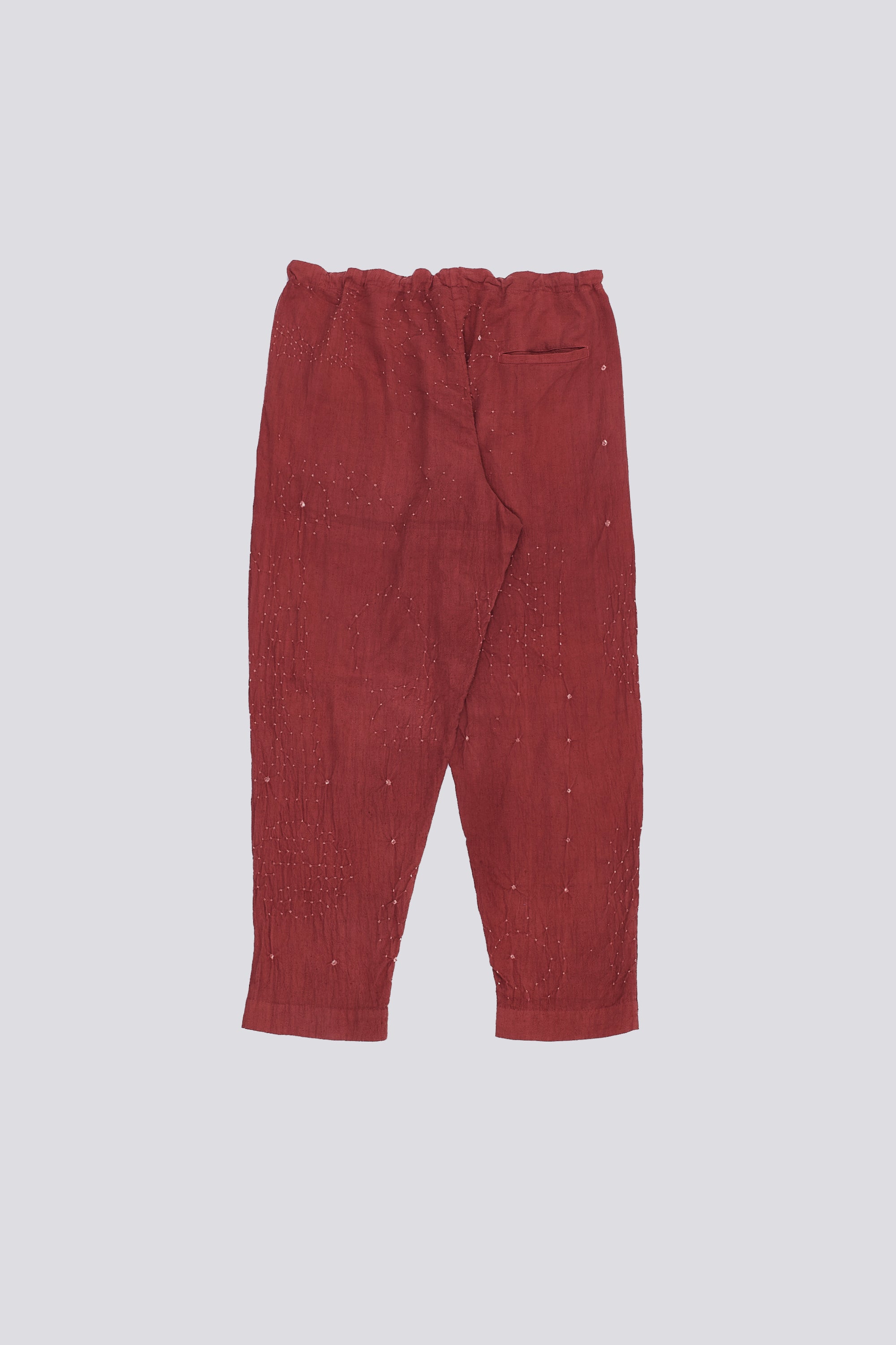 CRIMSON PINK COTTON BANDHANI PANT