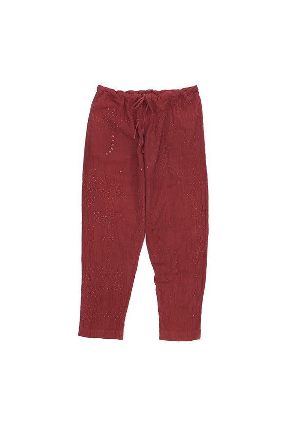 Crimson Pink Bandhani cotton unisex pajama